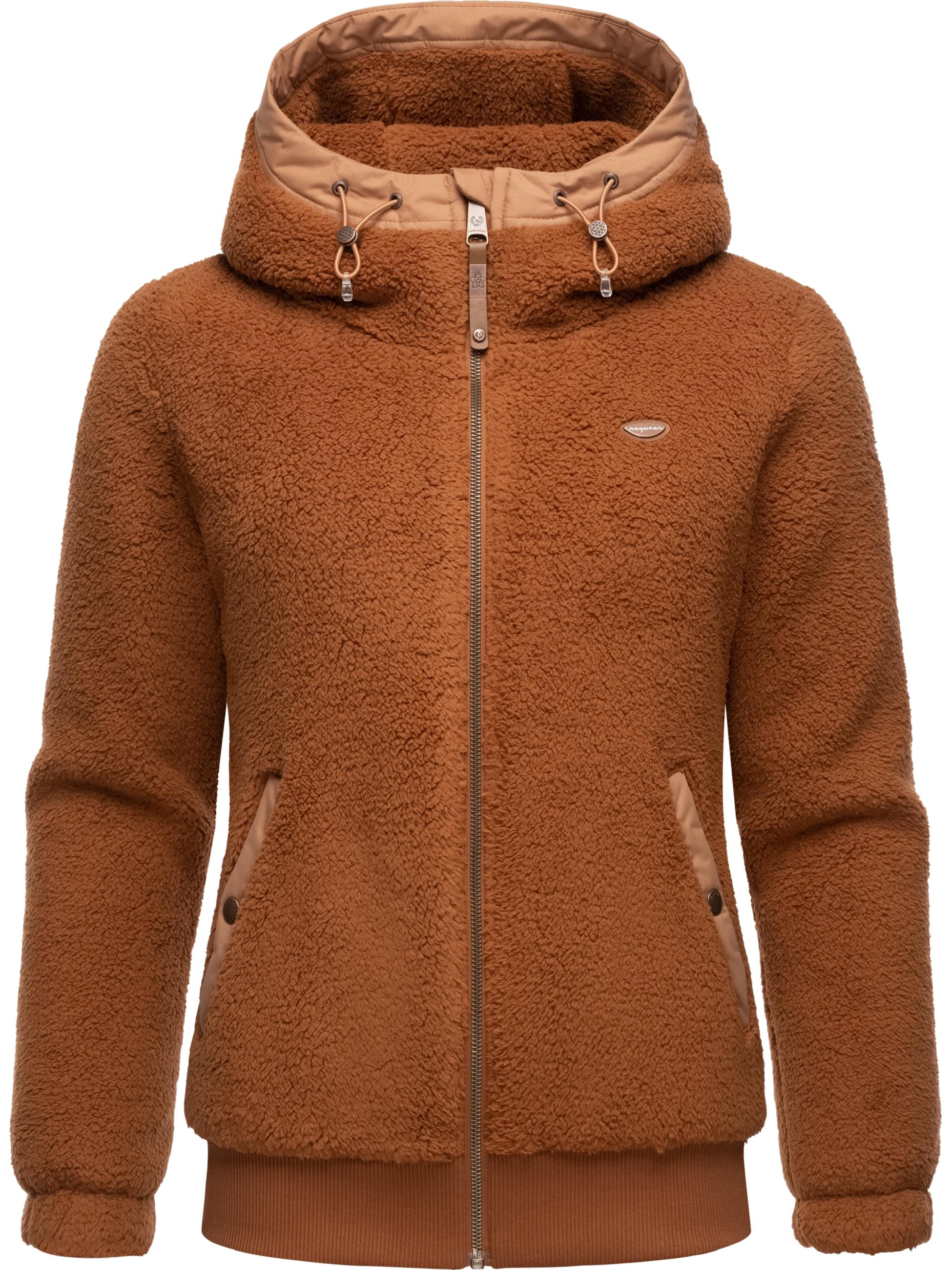 Kuschelige Teddyfell-Jacke "Cousy Short" Brown