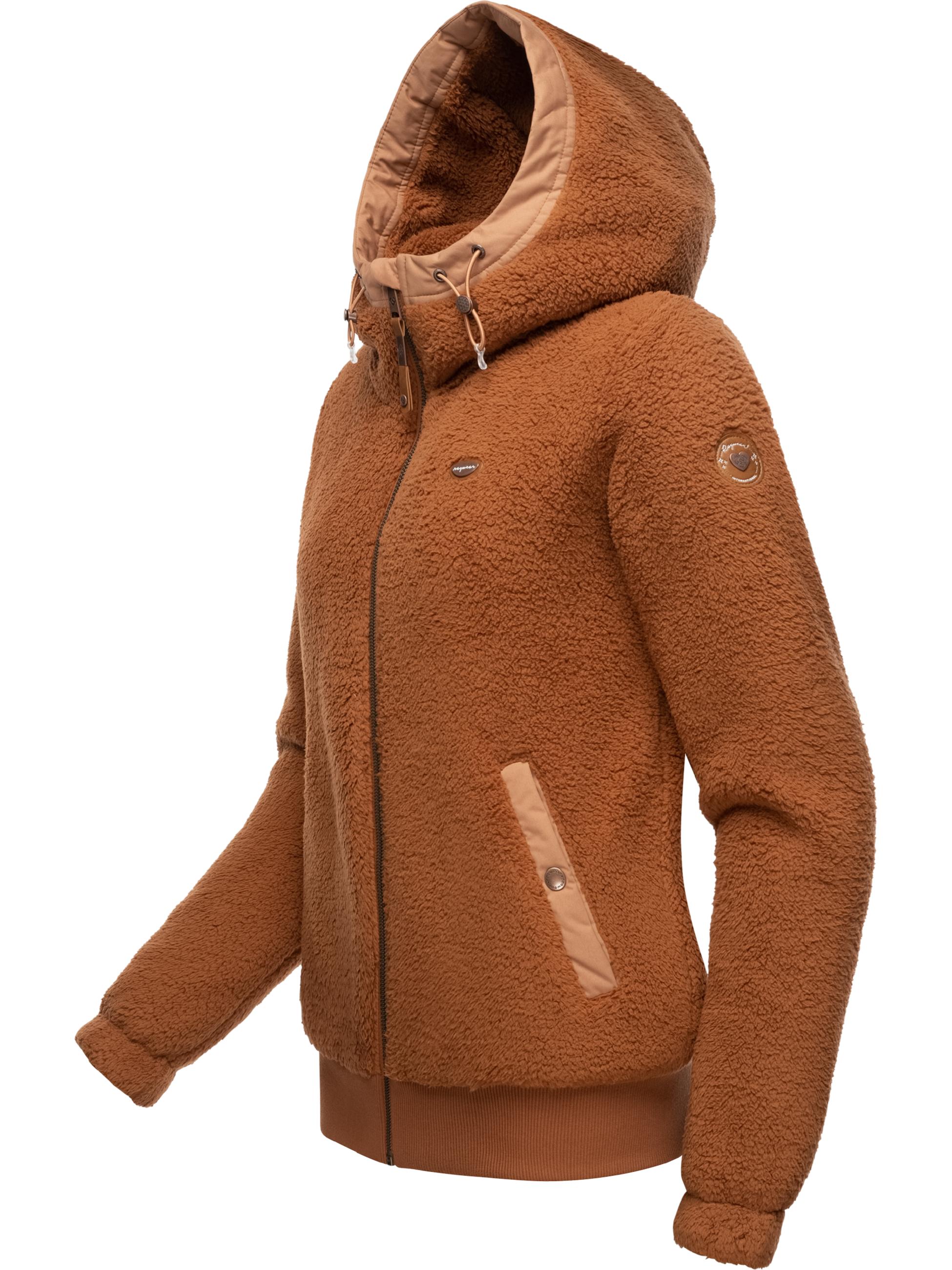 Kuschelige Teddyfell-Jacke "Cousy Short" Brown