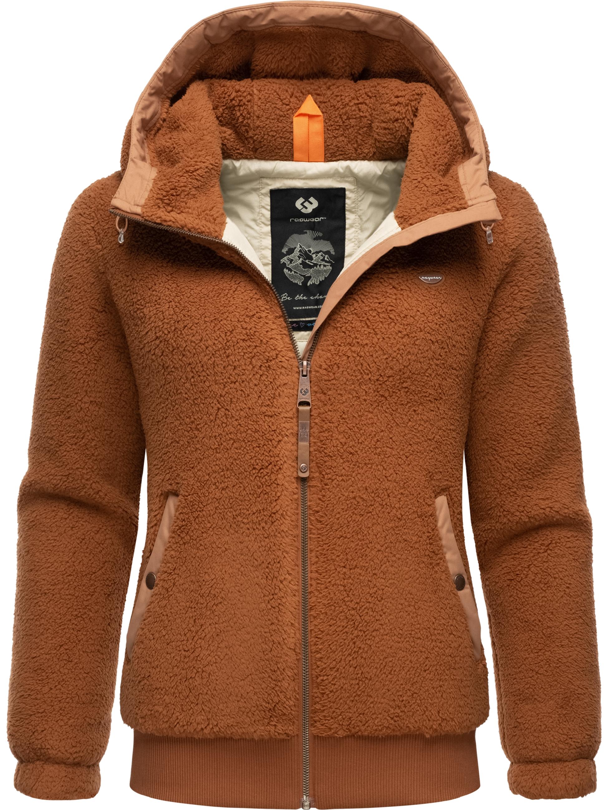 Kuschelige Teddyfell-Jacke "Cousy Short" Brown