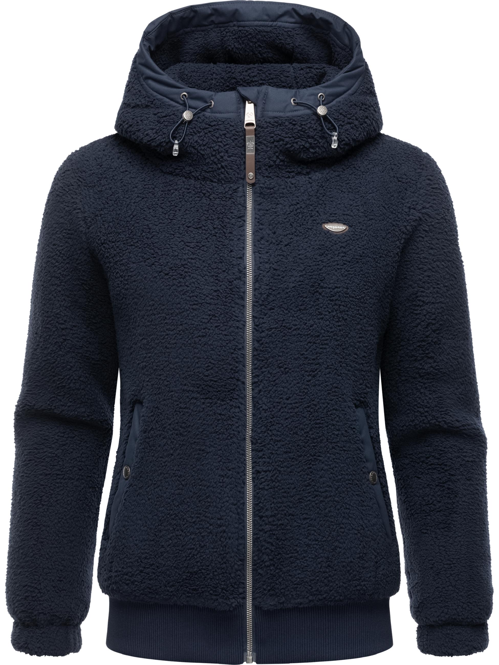 Kuschelige Teddyfell-Jacke "Cousy Short" Navy