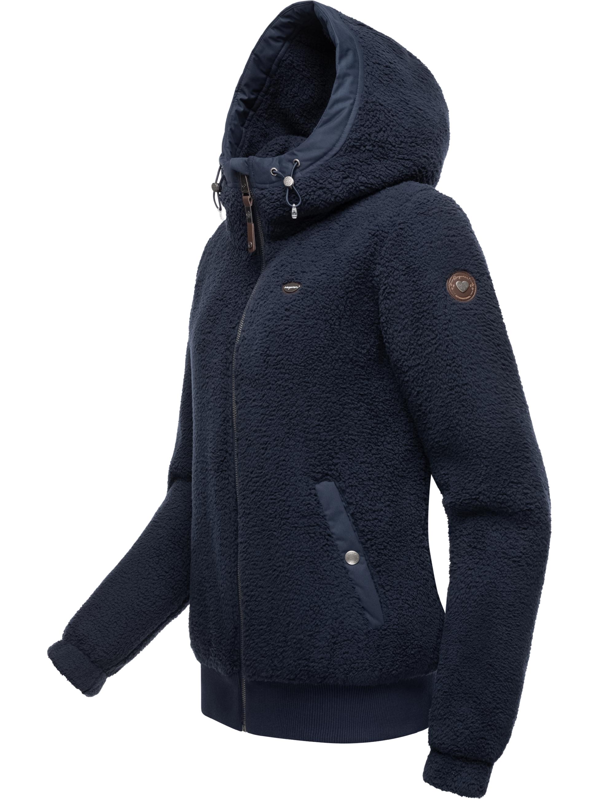 Kuschelige Teddyfell-Jacke "Cousy Short" Navy