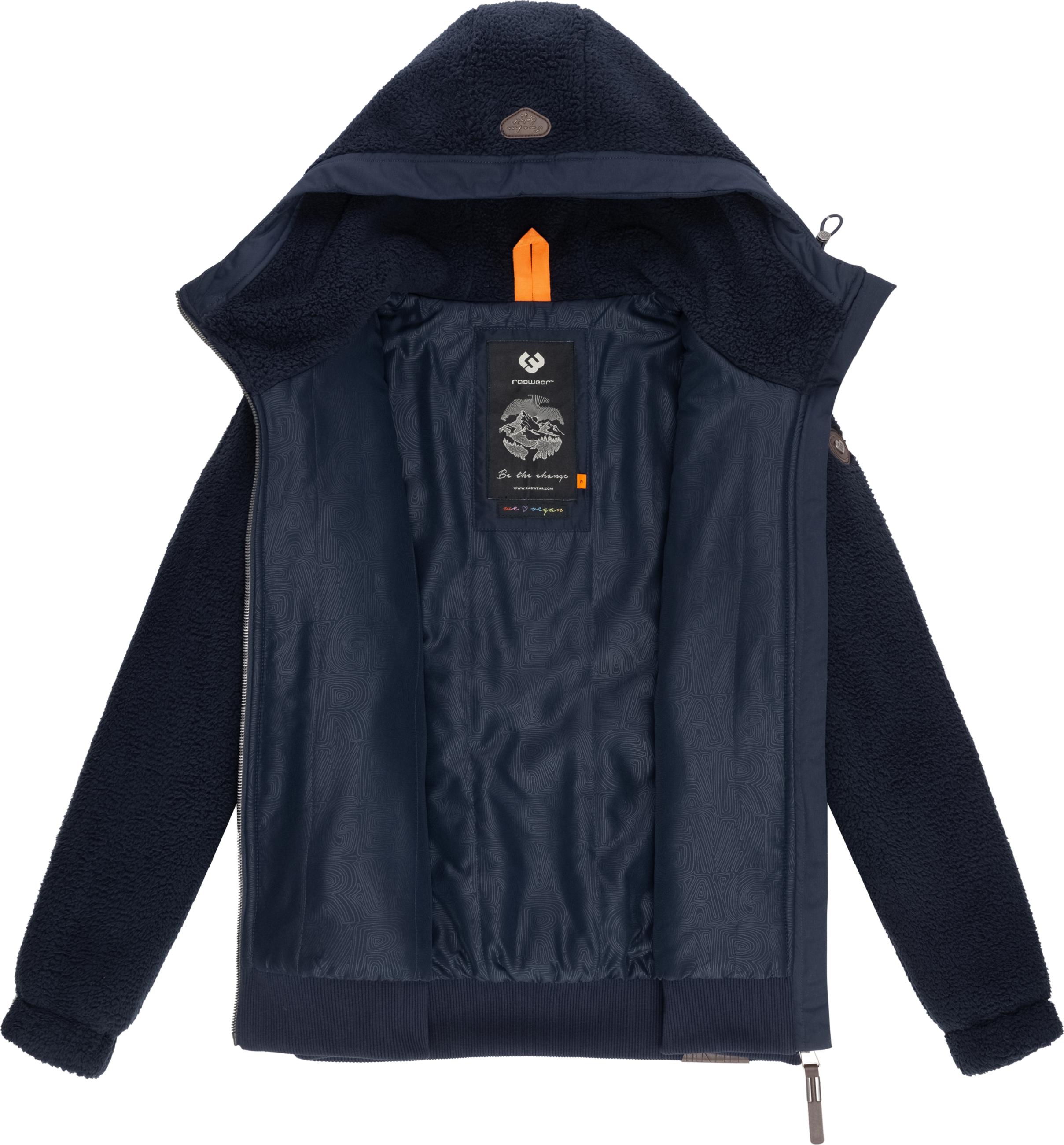 Kuschelige Teddyfell-Jacke "Cousy Short" Navy