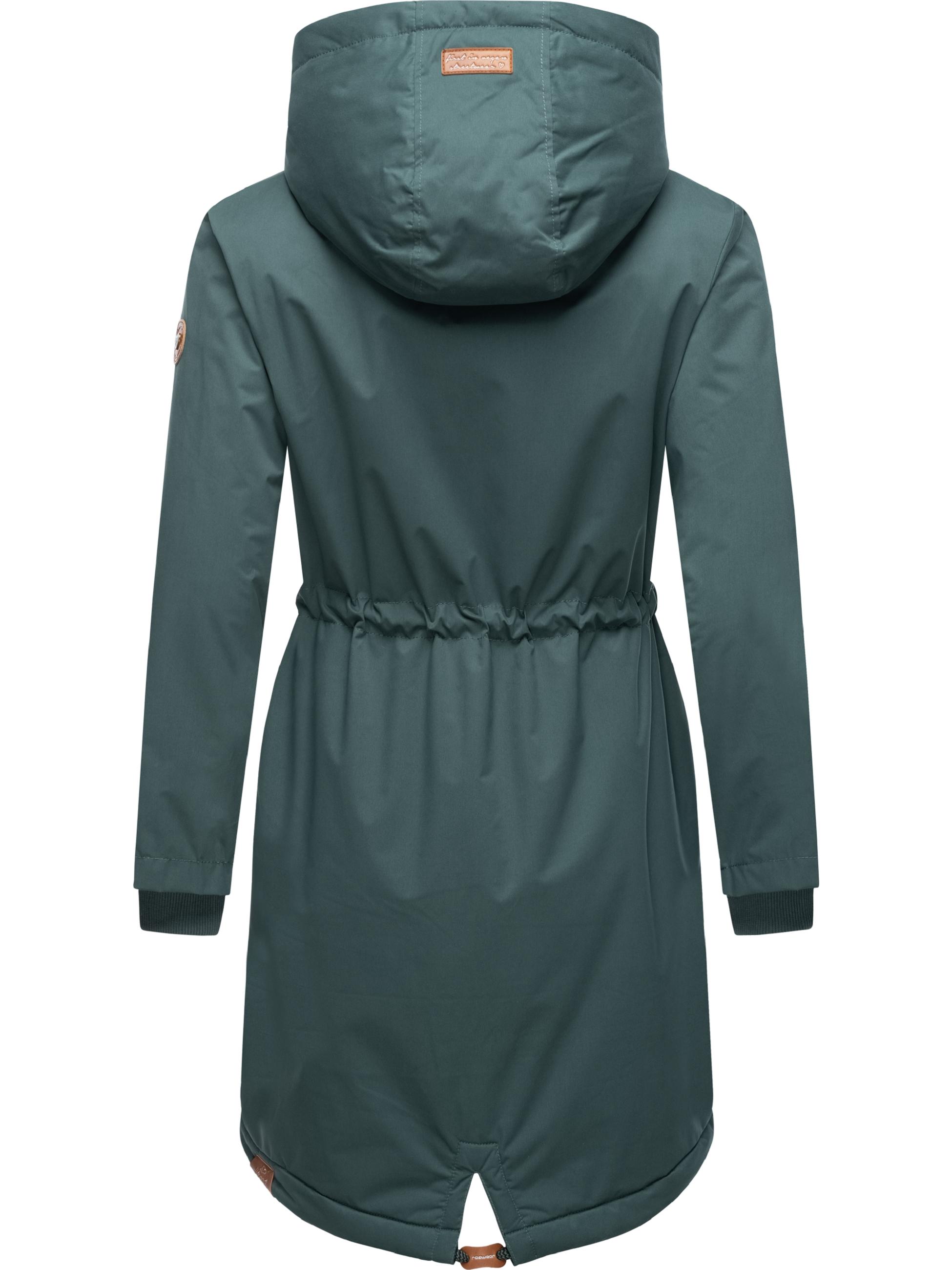 Langer Winterparka mit Kapuze "Crescend" Dark Green