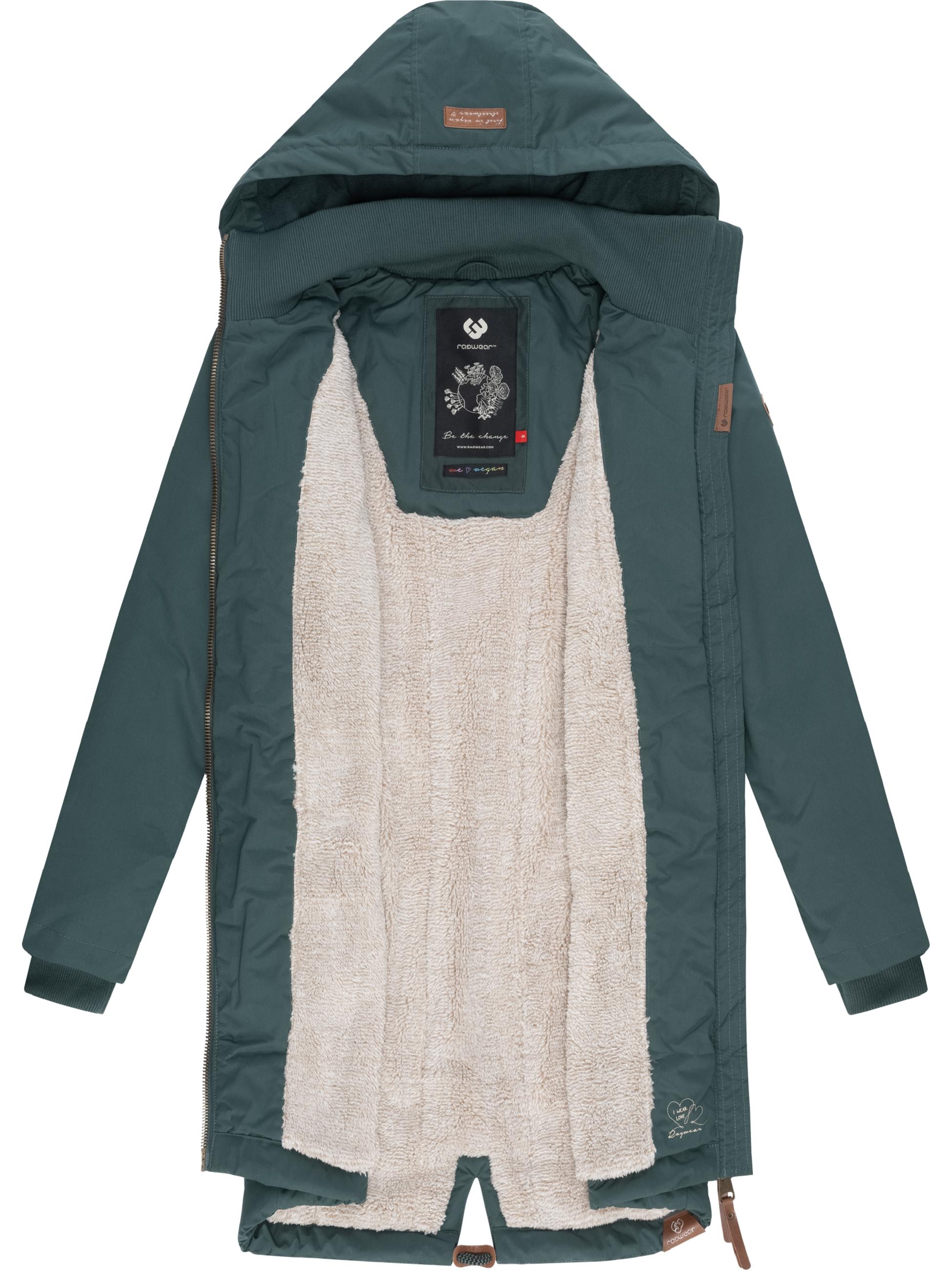 Langer Winterparka mit Kapuze "Crescend" Dark Green