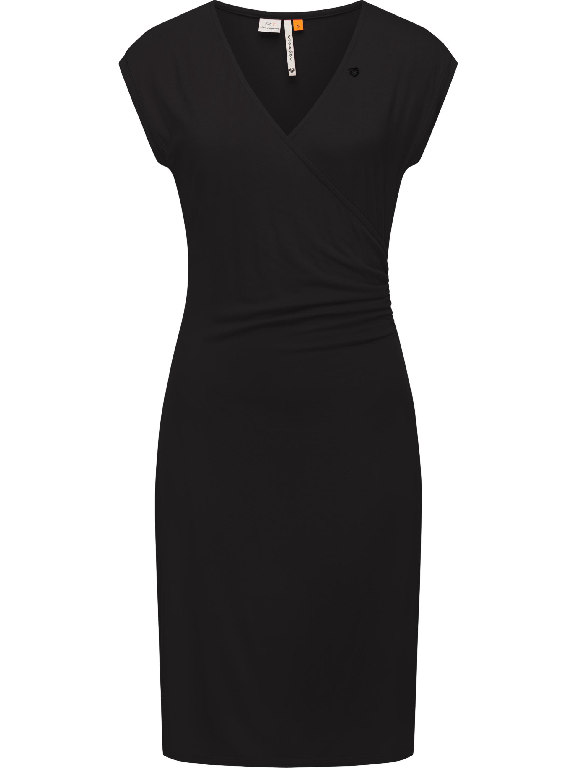 Wickelkleid mit V-Ausschnitt "Crupi" Black