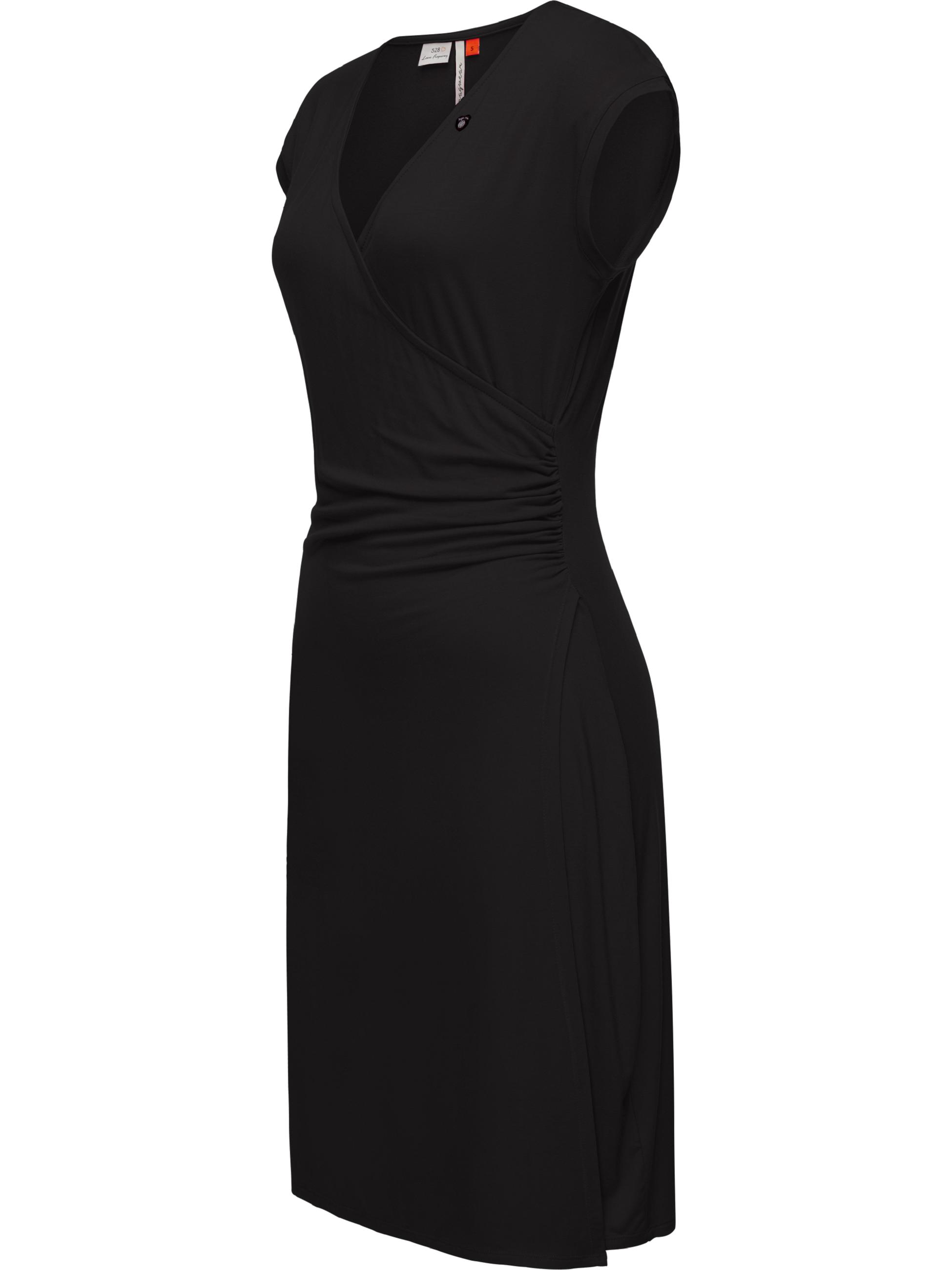 Wickelkleid mit V-Ausschnitt "Crupi" Black