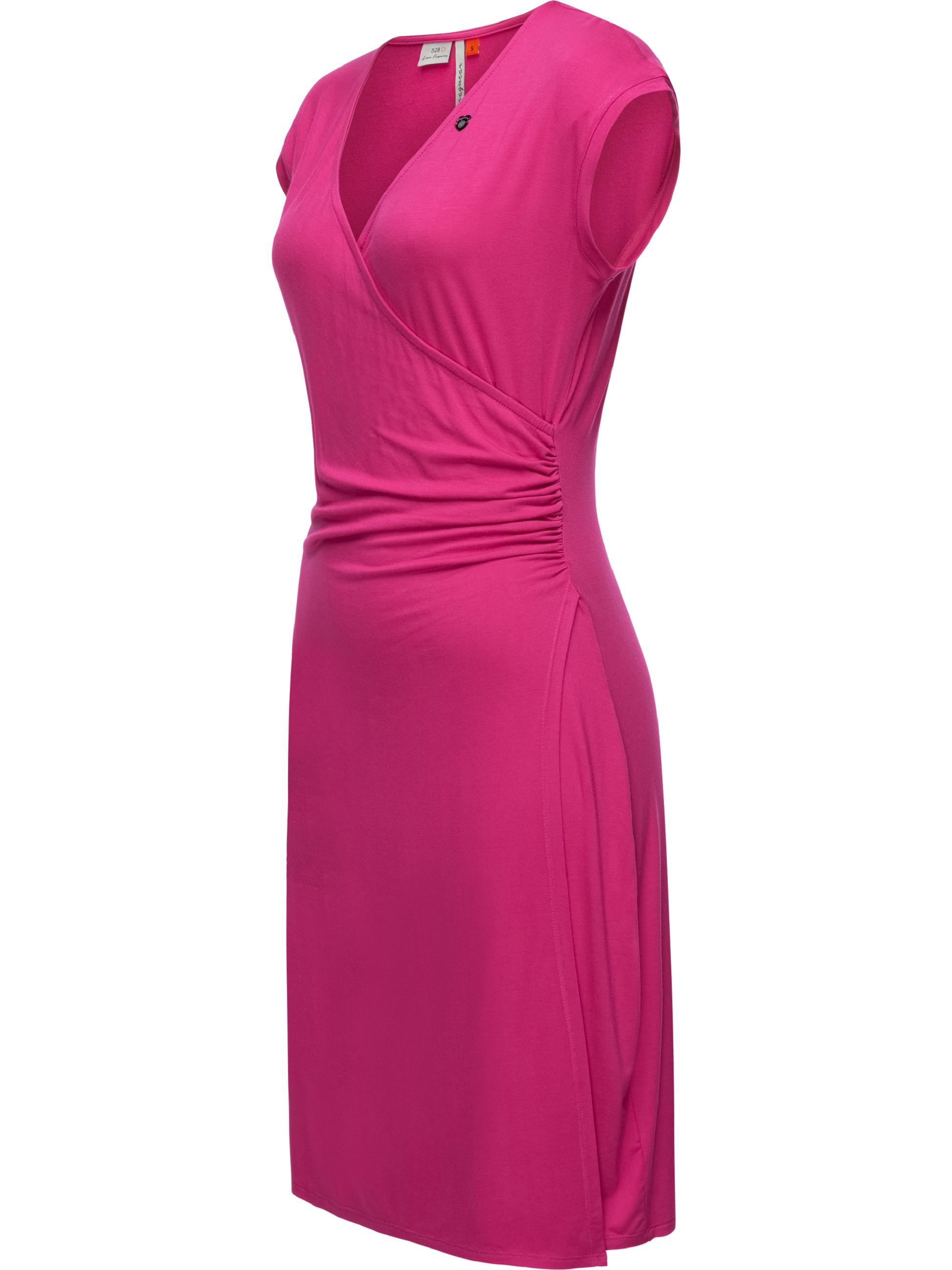 Wickelkleid mit V-Ausschnitt "Crupi" Magenta