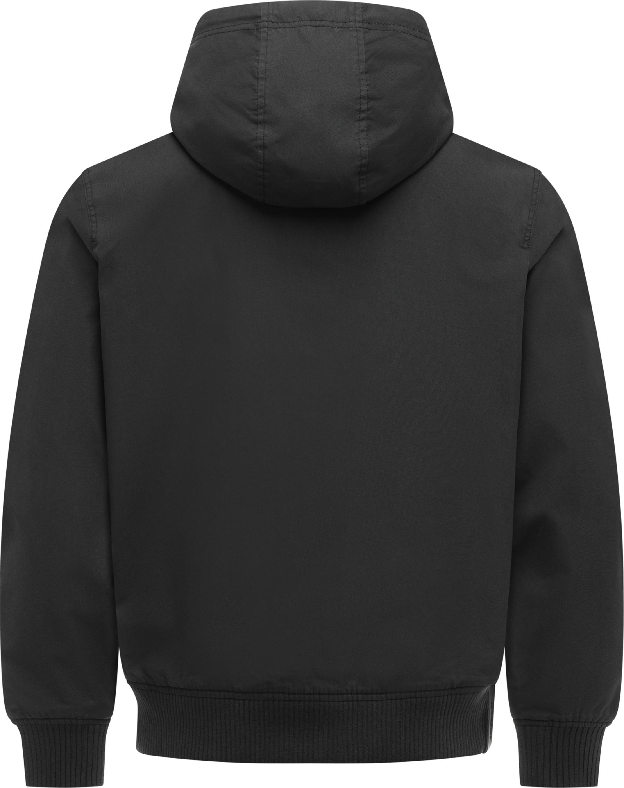 Leichte Übergangsjacke mit verstellbarer Kapuze "Crusien Hood YOUMODO" Black
