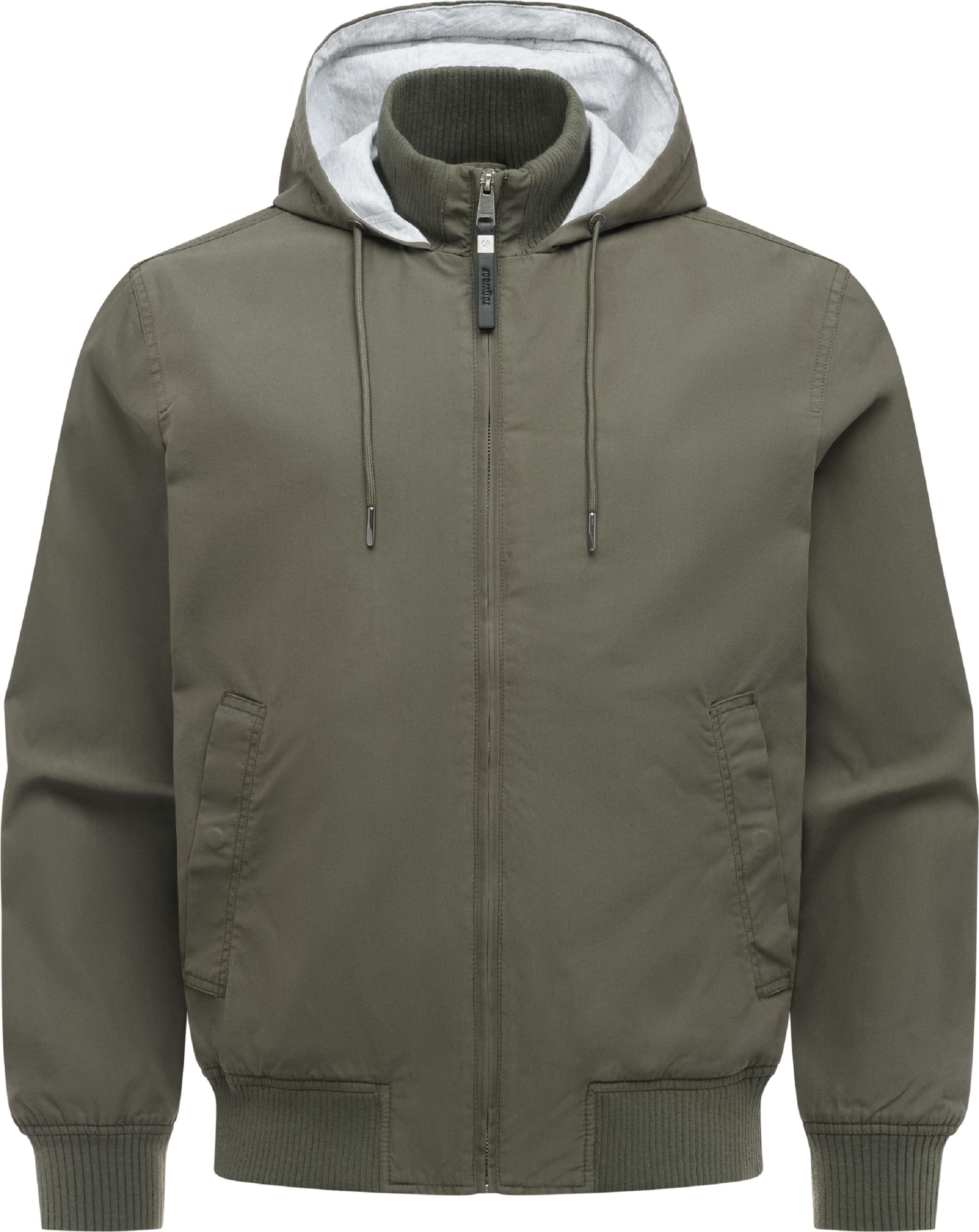 Leichte Übergangsjacke mit verstellbarer Kapuze "Crusien Hood YOUMODO" Dark Olive