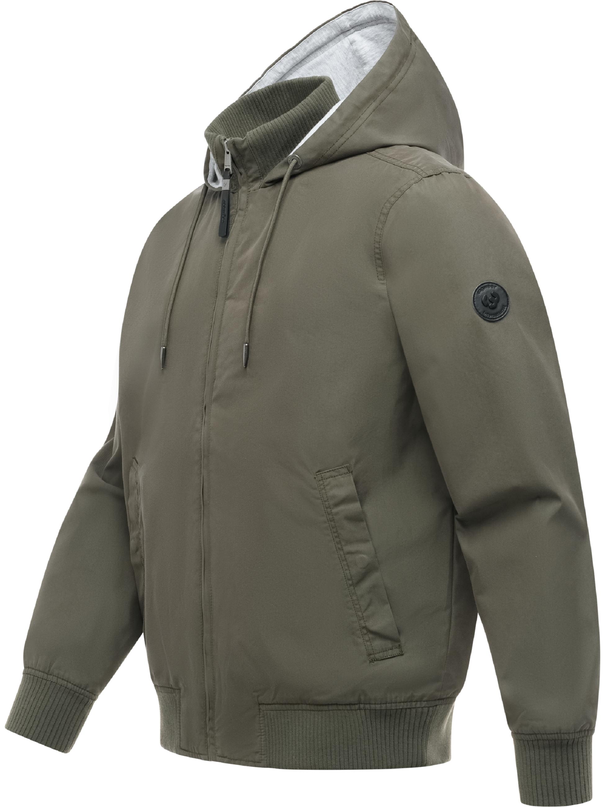 Leichte Übergangsjacke mit verstellbarer Kapuze "Crusien Hood YOUMODO" Dark Olive