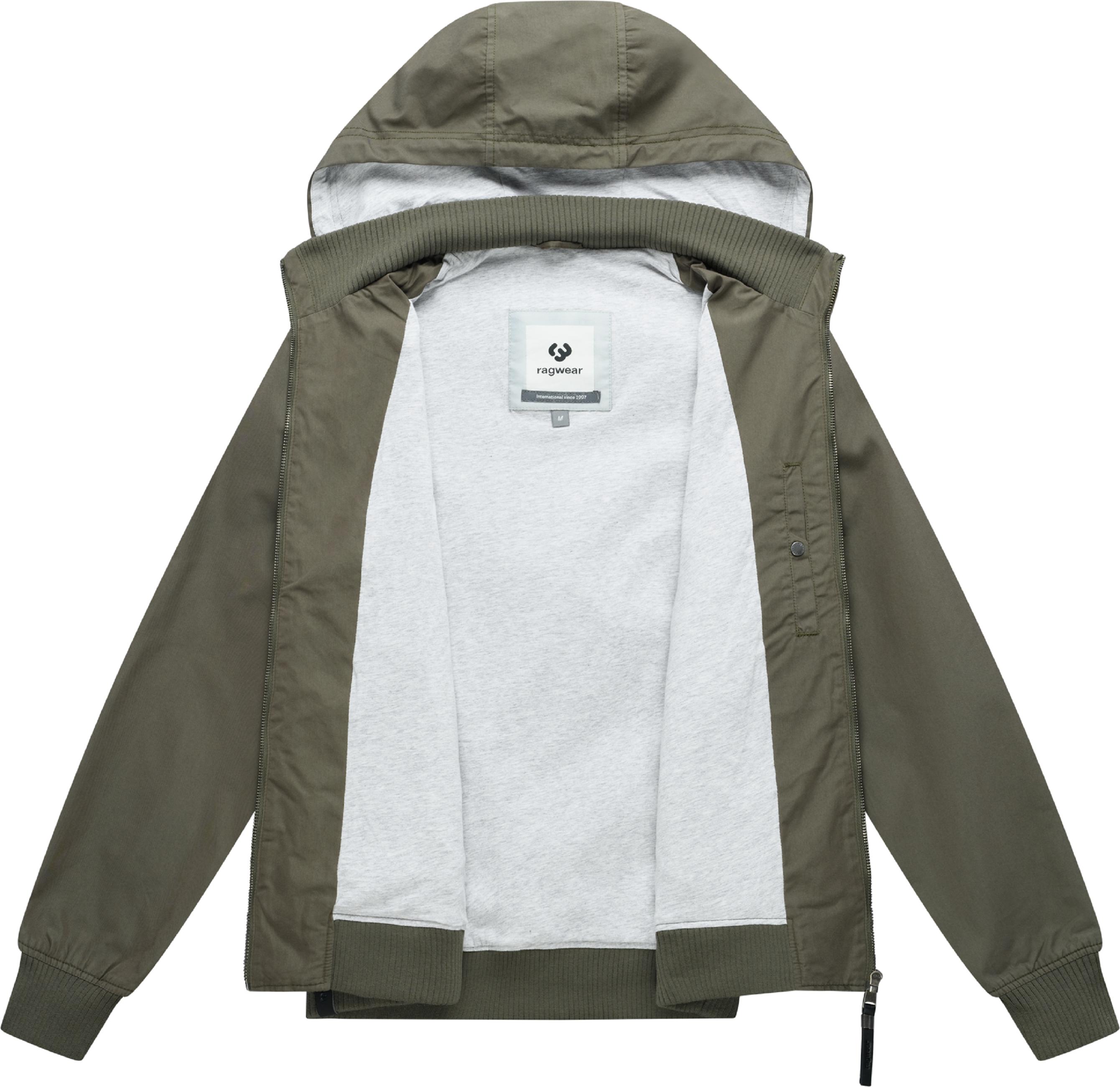 Leichte Übergangsjacke mit verstellbarer Kapuze "Crusien Hood YOUMODO" Dark Olive