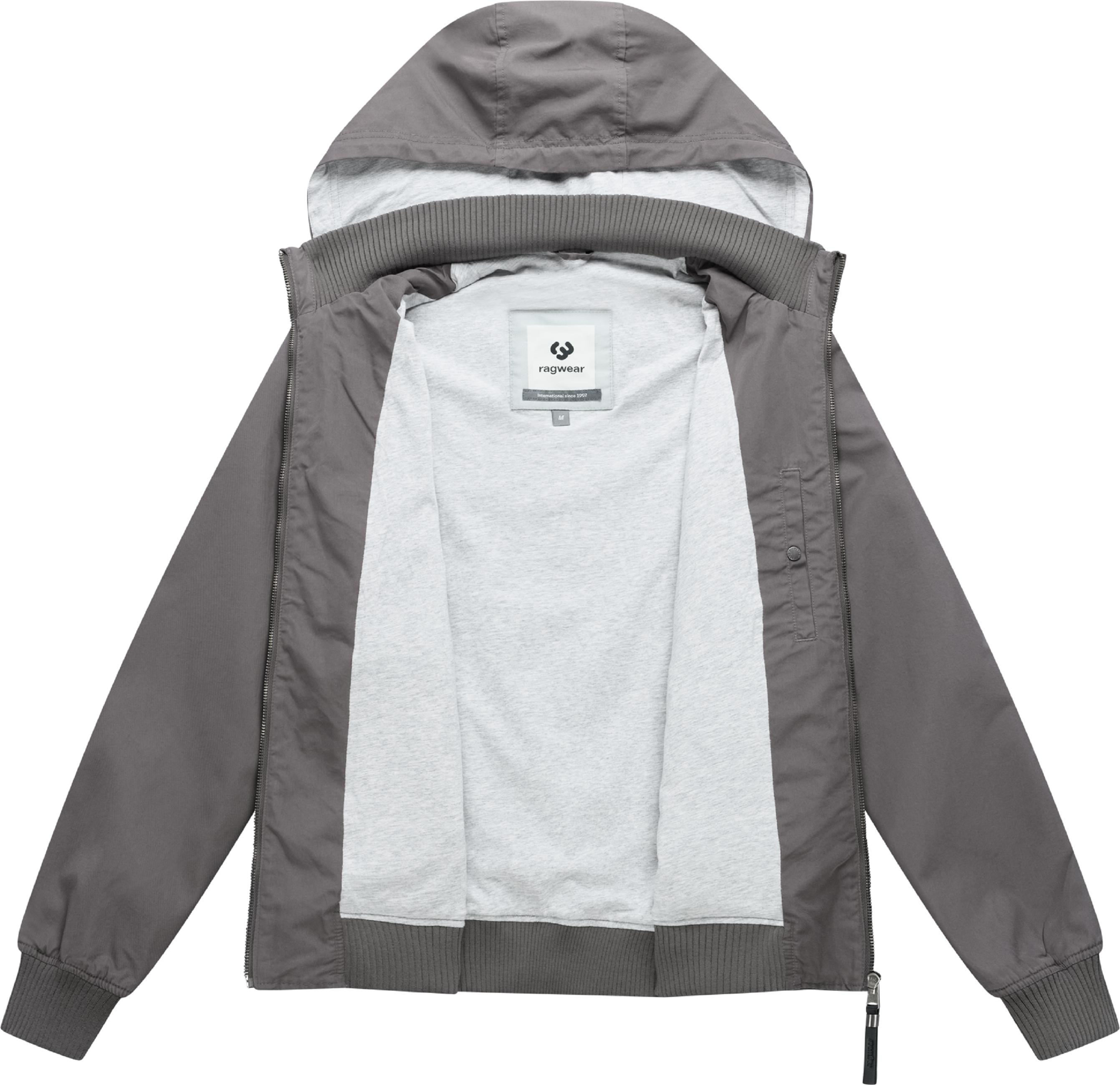 Leichte Übergangsjacke mit verstellbarer Kapuze "Crusien Hood YOUMODO" Stone Grey