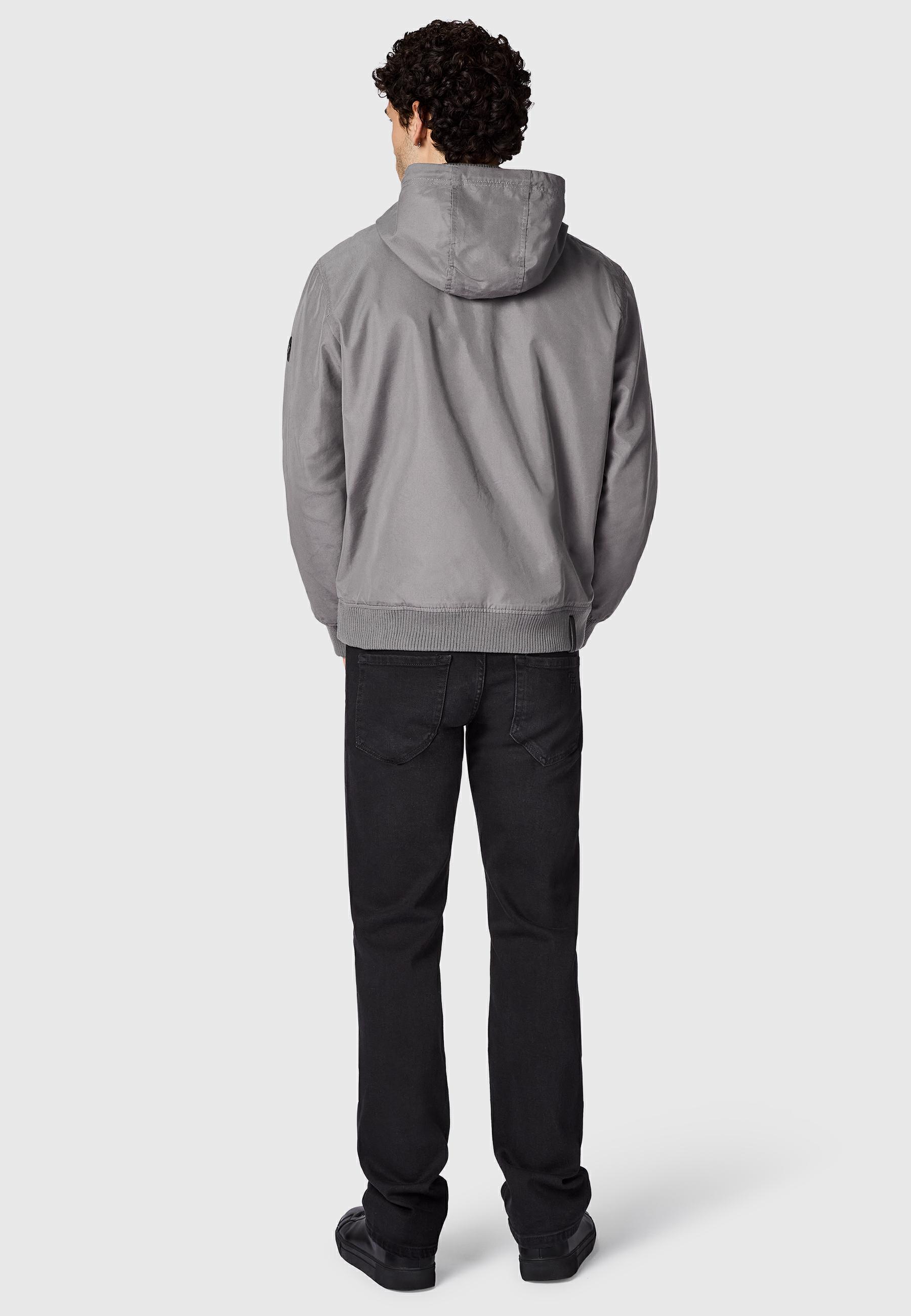 Leichte Übergangsjacke mit verstellbarer Kapuze "Crusien Hood YOUMODO" Stone Grey