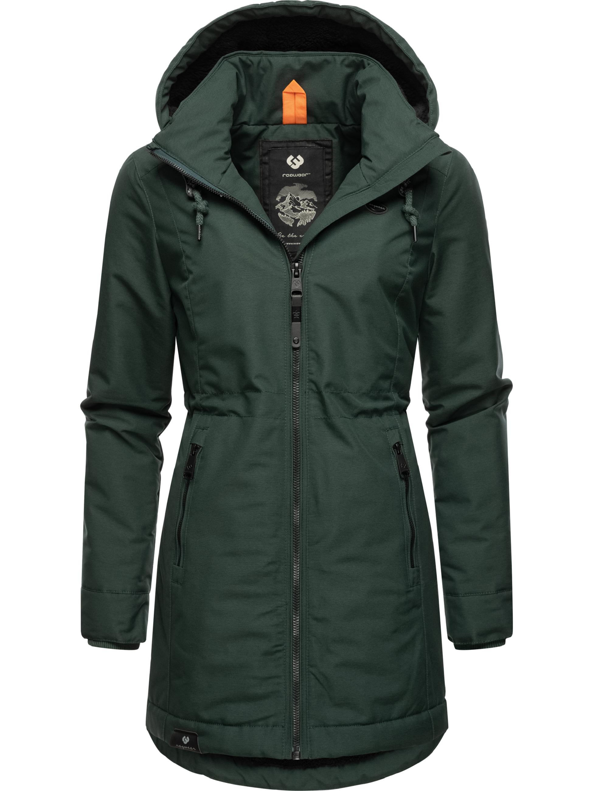 Wasserdichter Wintermantel mit abnehmbarer Kapuze "Dakkota" Dark Green