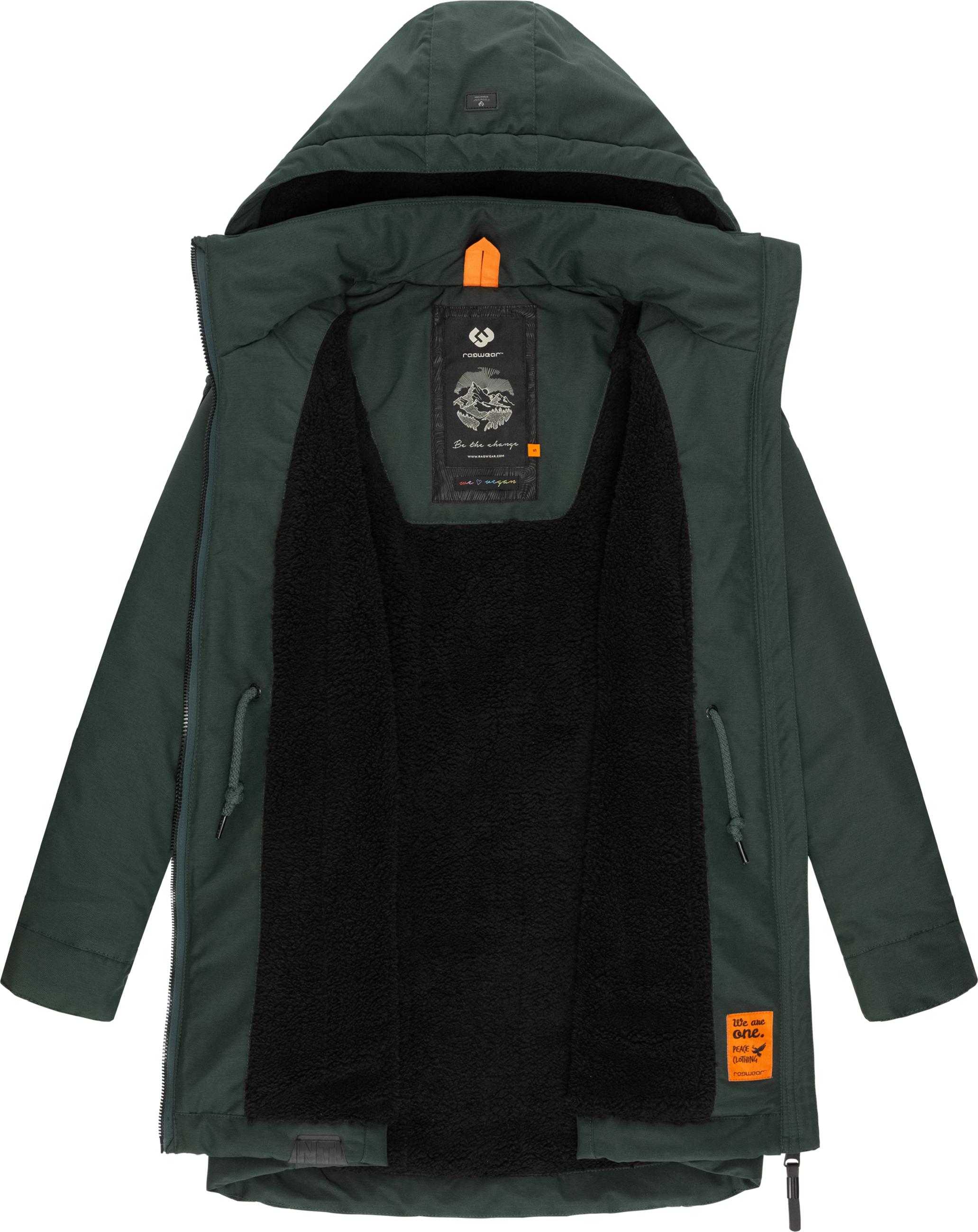 Wasserdichter Wintermantel mit abnehmbarer Kapuze "Dakkota" Dark Green