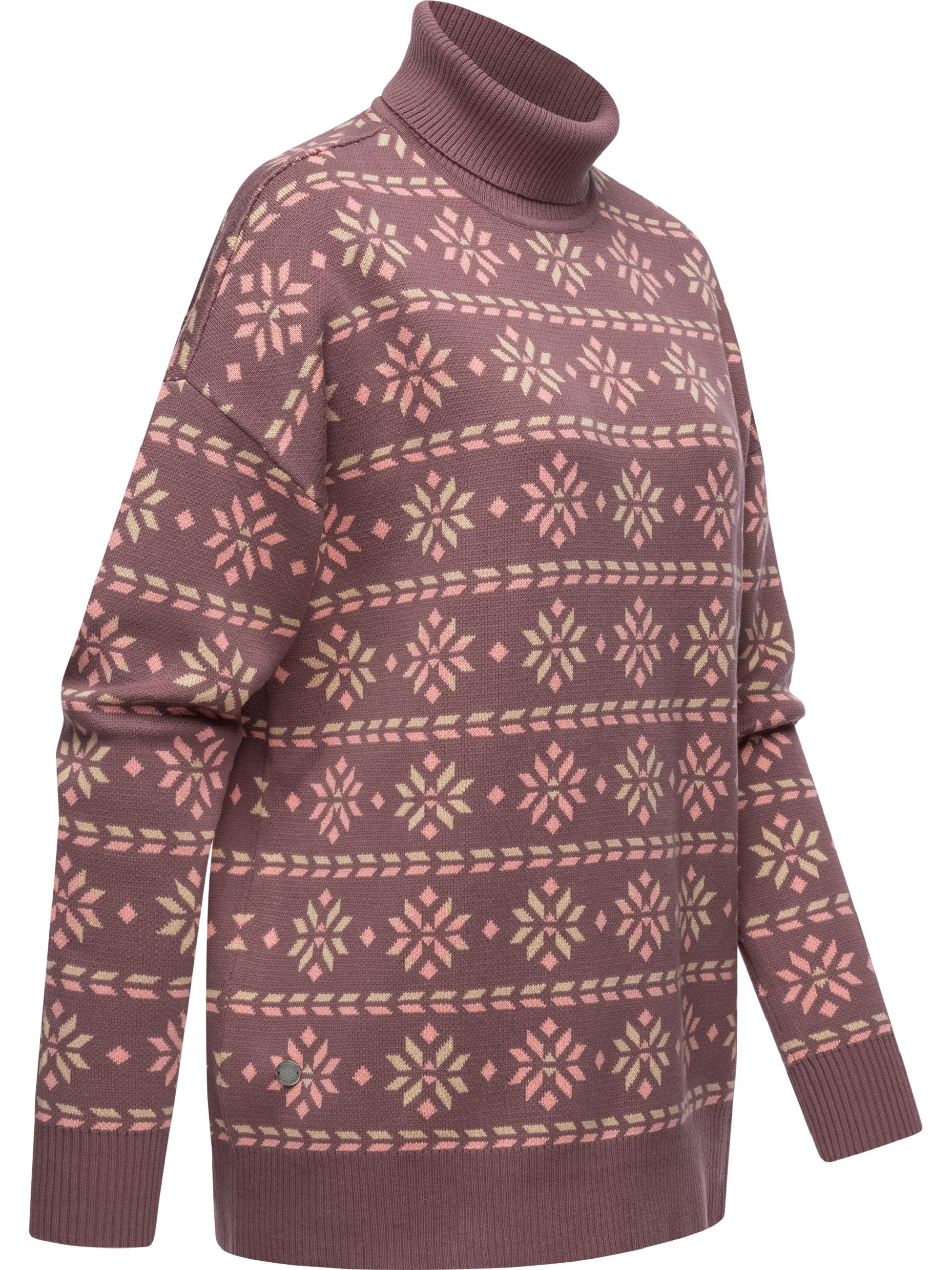 Rollkragenpullover "Danika Organic" Wine Red