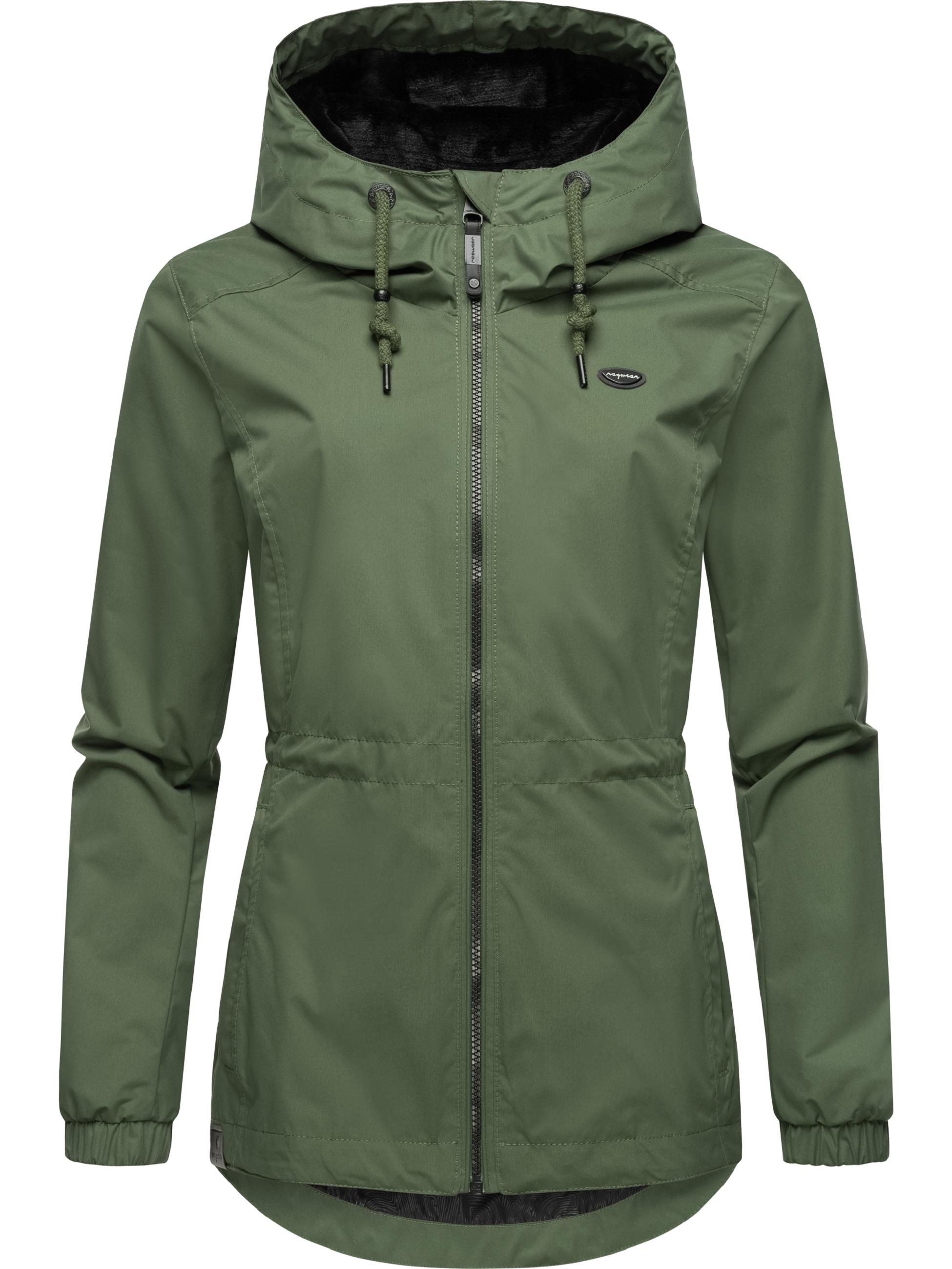 Wasserdichte Übergangsjacke mit Kapuze "Danka" Dark Olive024