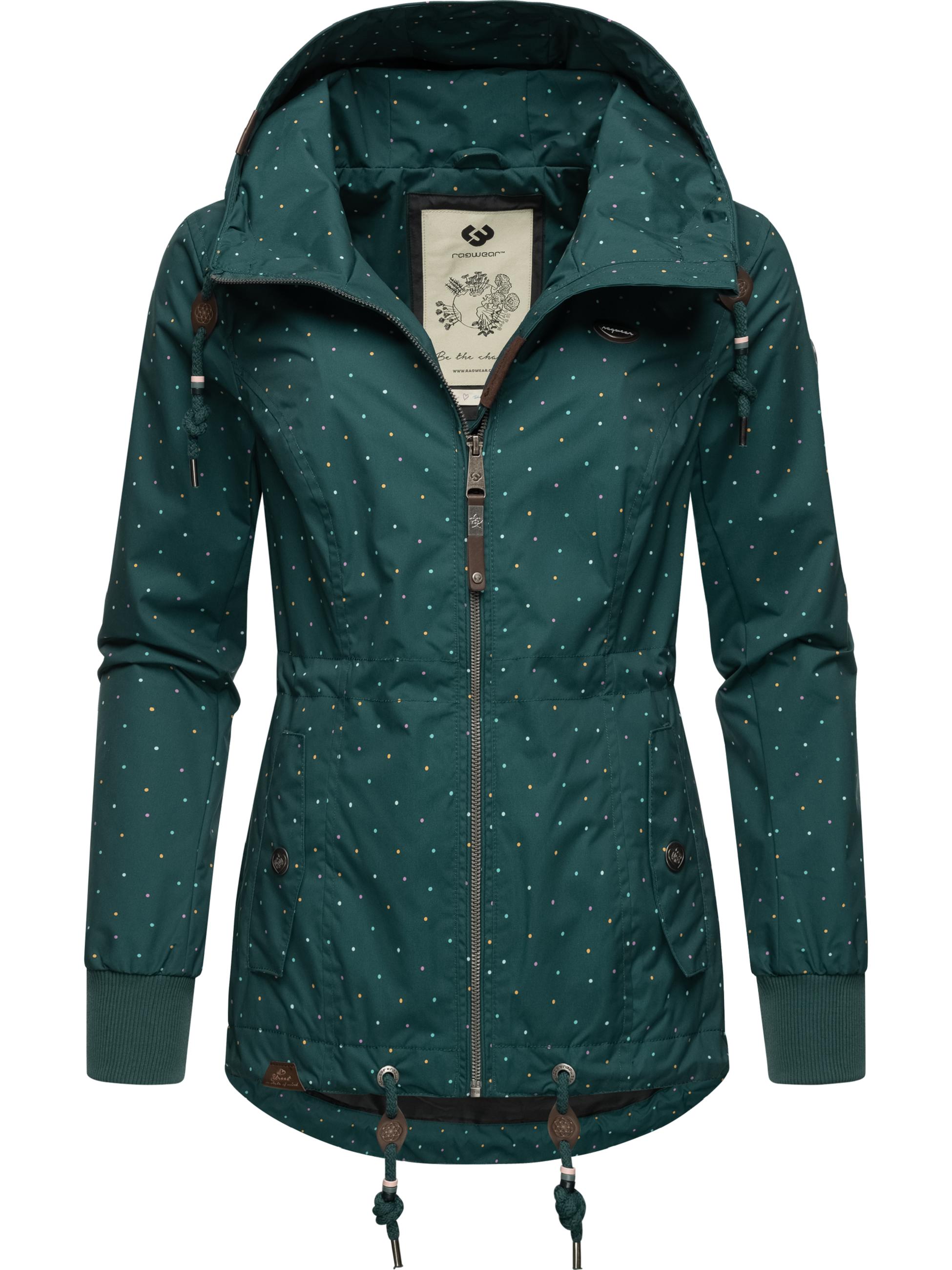 Leichte Übergangsjacke mit Kapuze "Danka Dots" Dark Green23