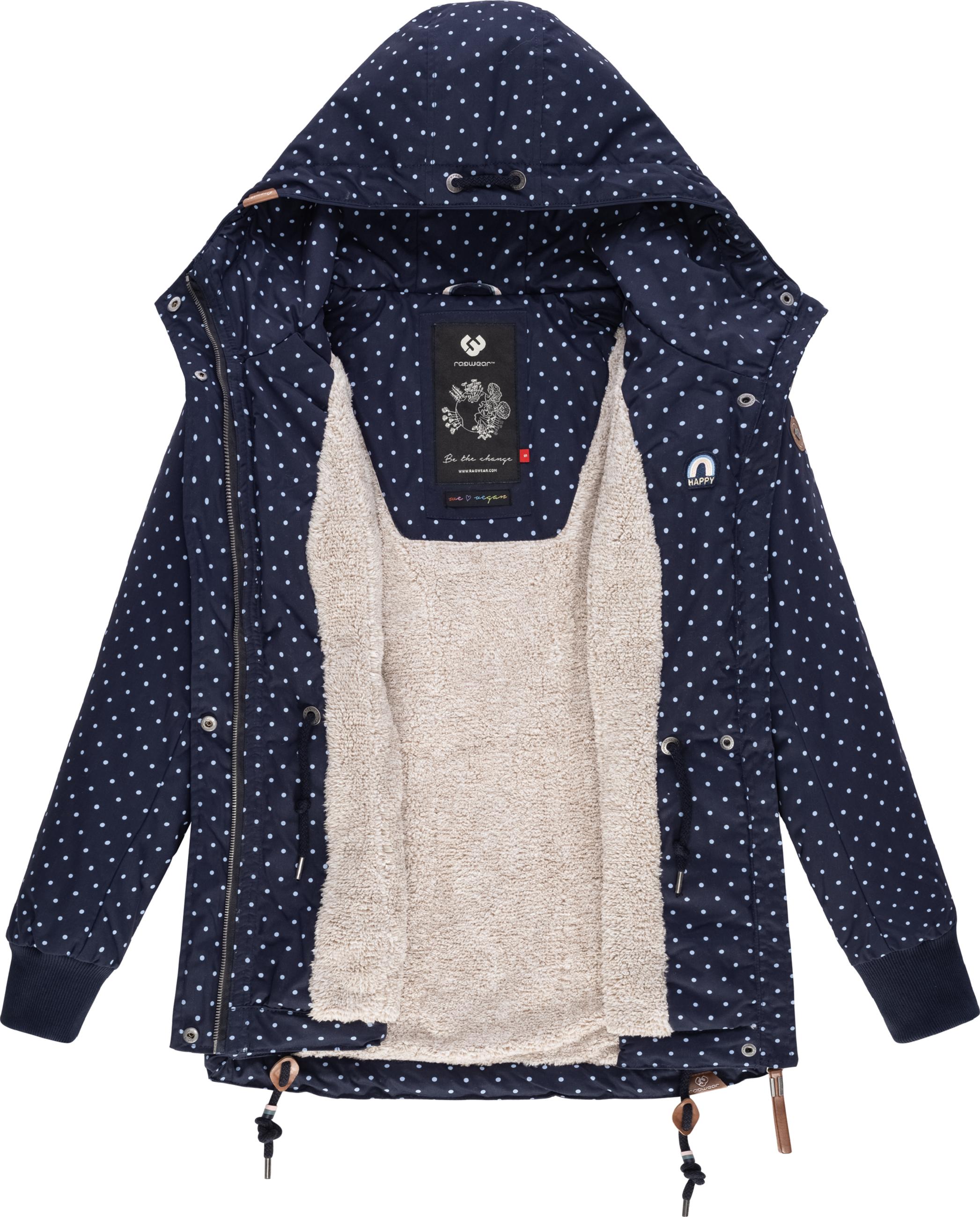 Kurzer Wintermantel mit Kapuze "Danka Dots II Intl." Navy