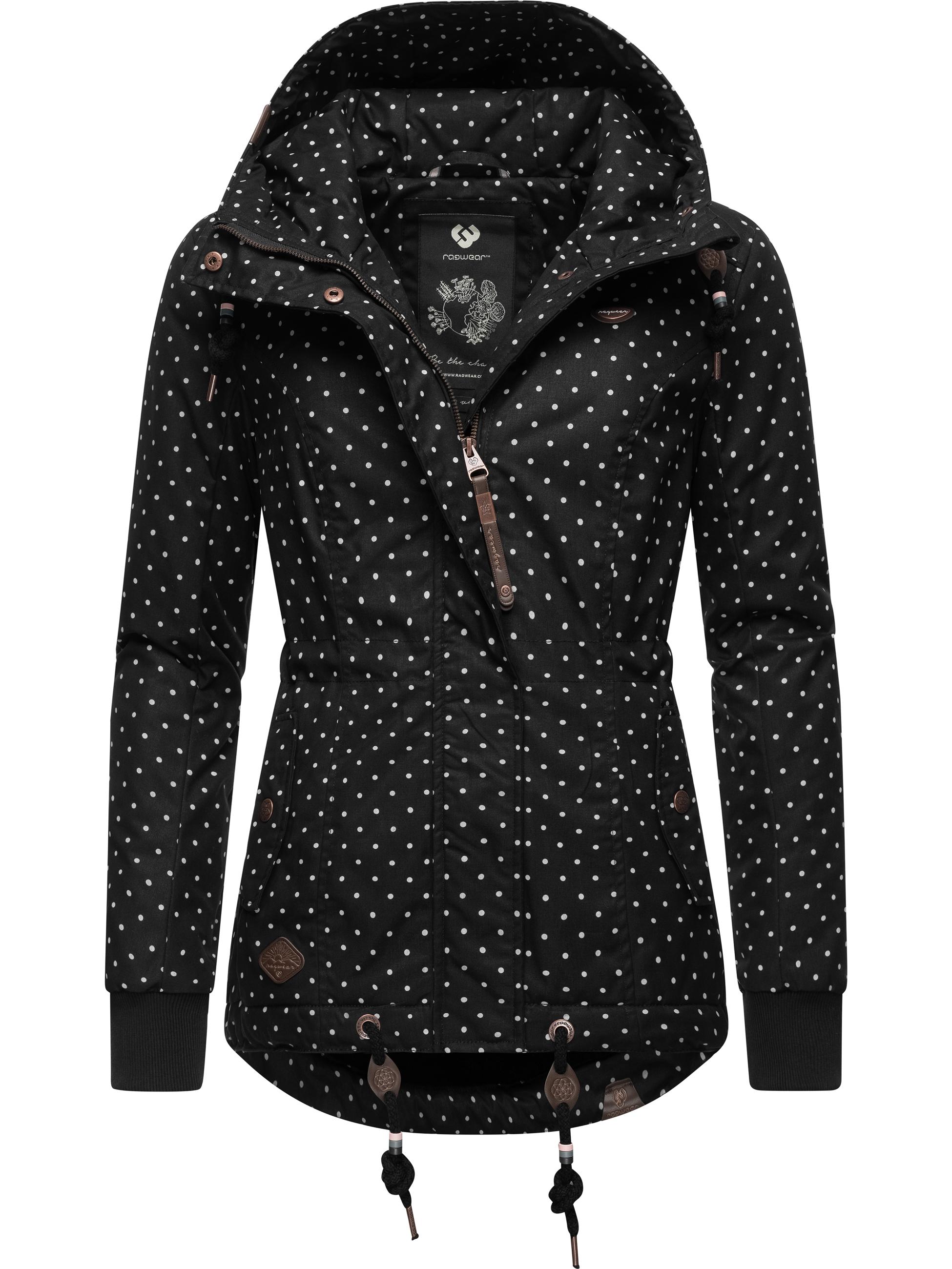 Kurzer Wintermantel mit Kapuze "Danka Dots Intl." Black22