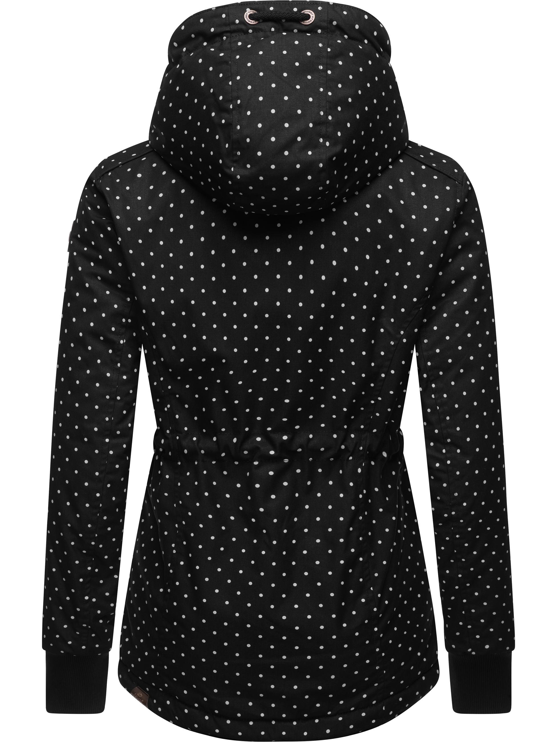 Kurzer Wintermantel mit Kapuze "Danka Dots Intl." Black22