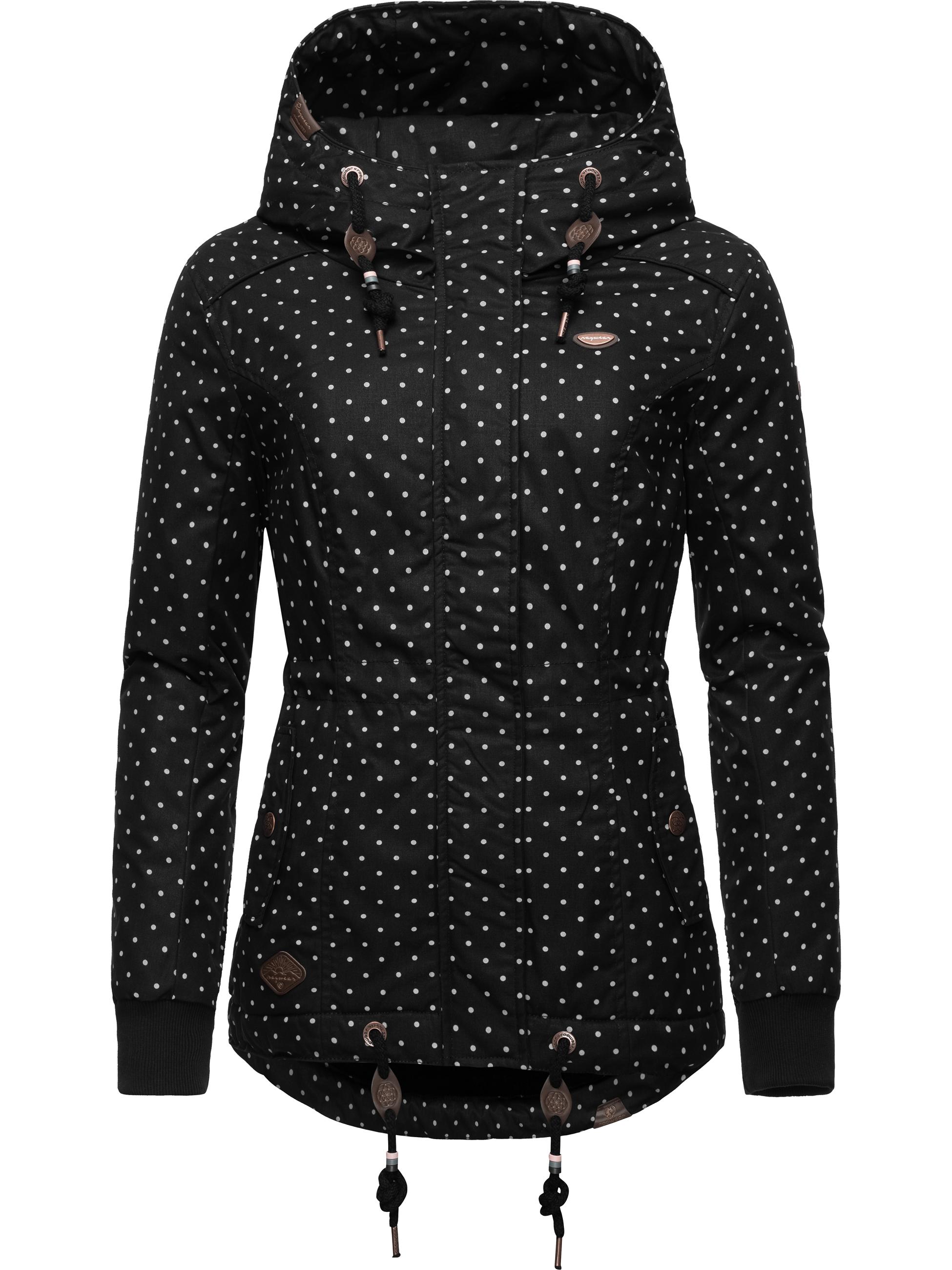 Kurzer Wintermantel mit Kapuze "Danka Dots Intl." Black22