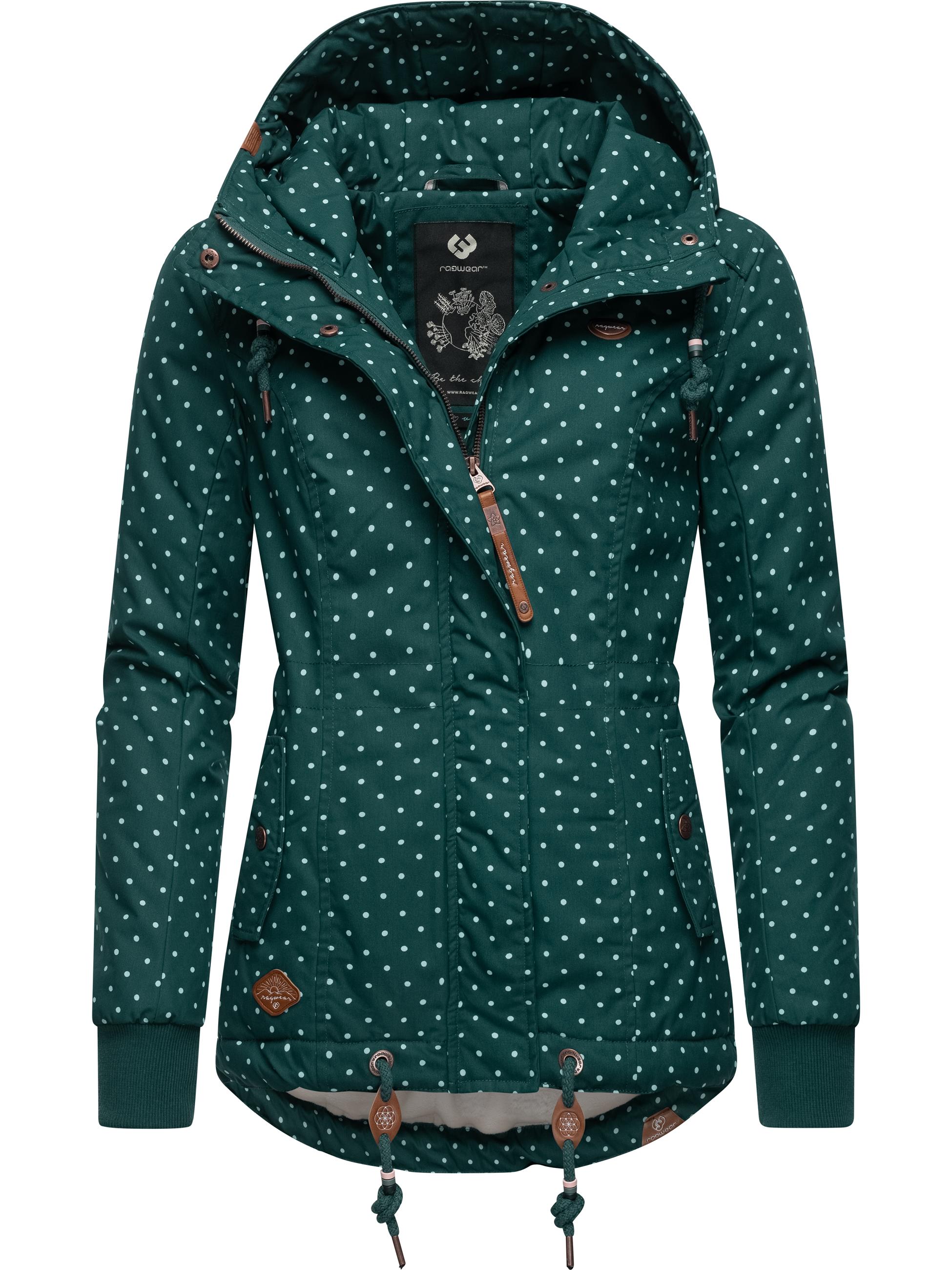 Kurzer Wintermantel mit Kapuze "Danka Dots Intl." Dark Green22