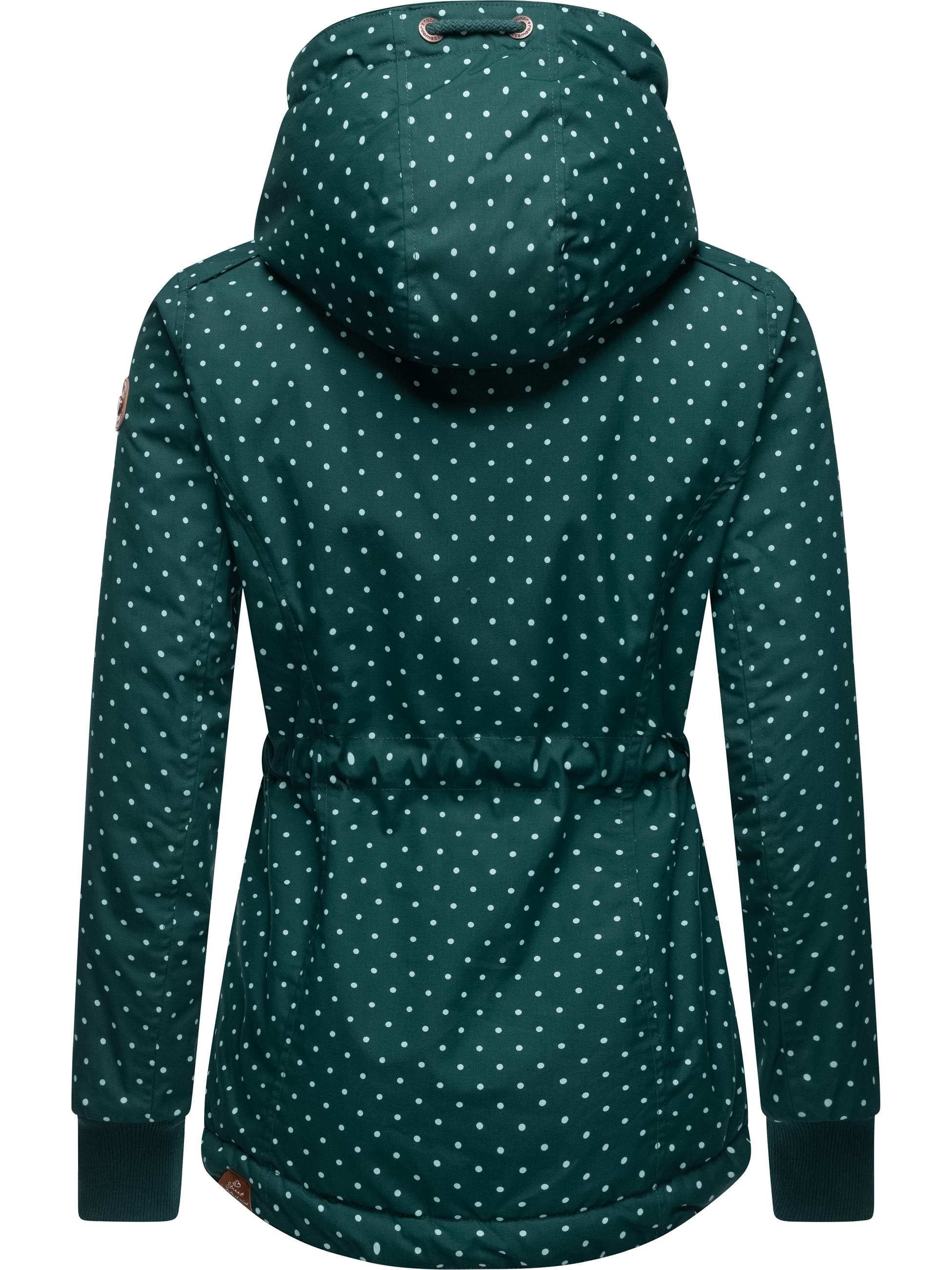 Kurzer Wintermantel mit Kapuze "Danka Dots Intl." Dark Green22