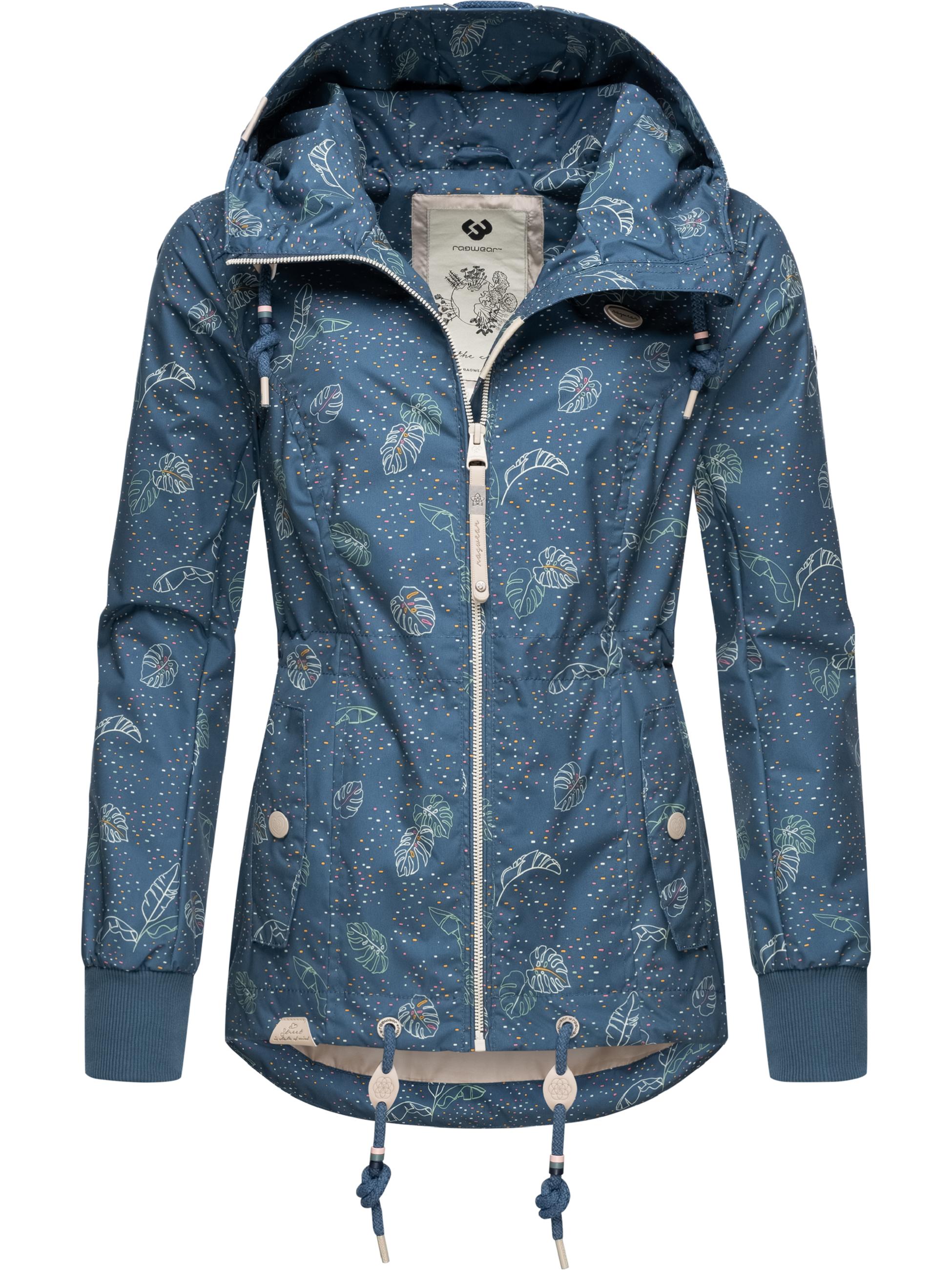 Leichte Übergangsjacke mit Kapuze "Danka Leaves" Blue22