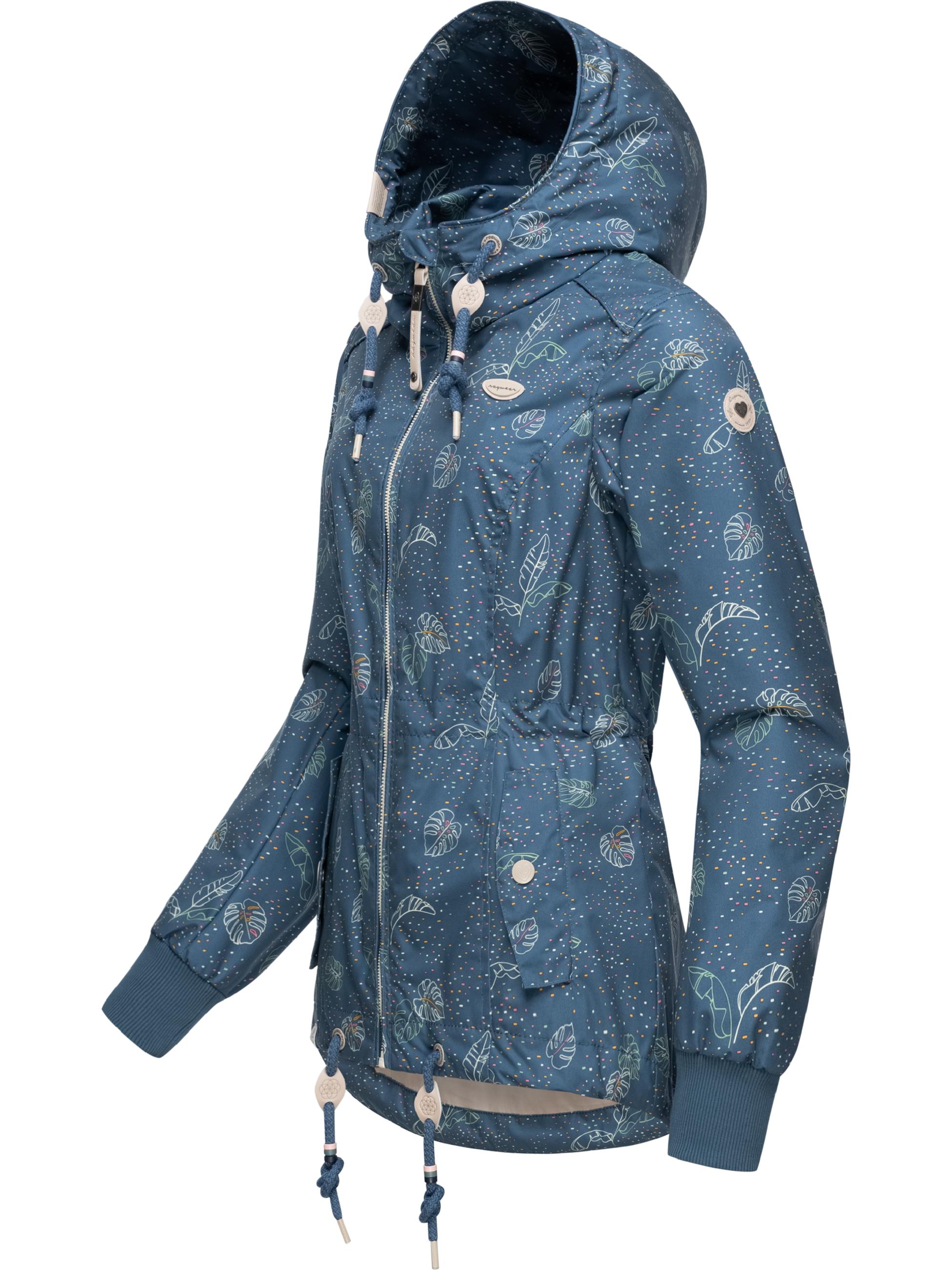 Leichte Übergangsjacke mit Kapuze "Danka Leaves" Blue22