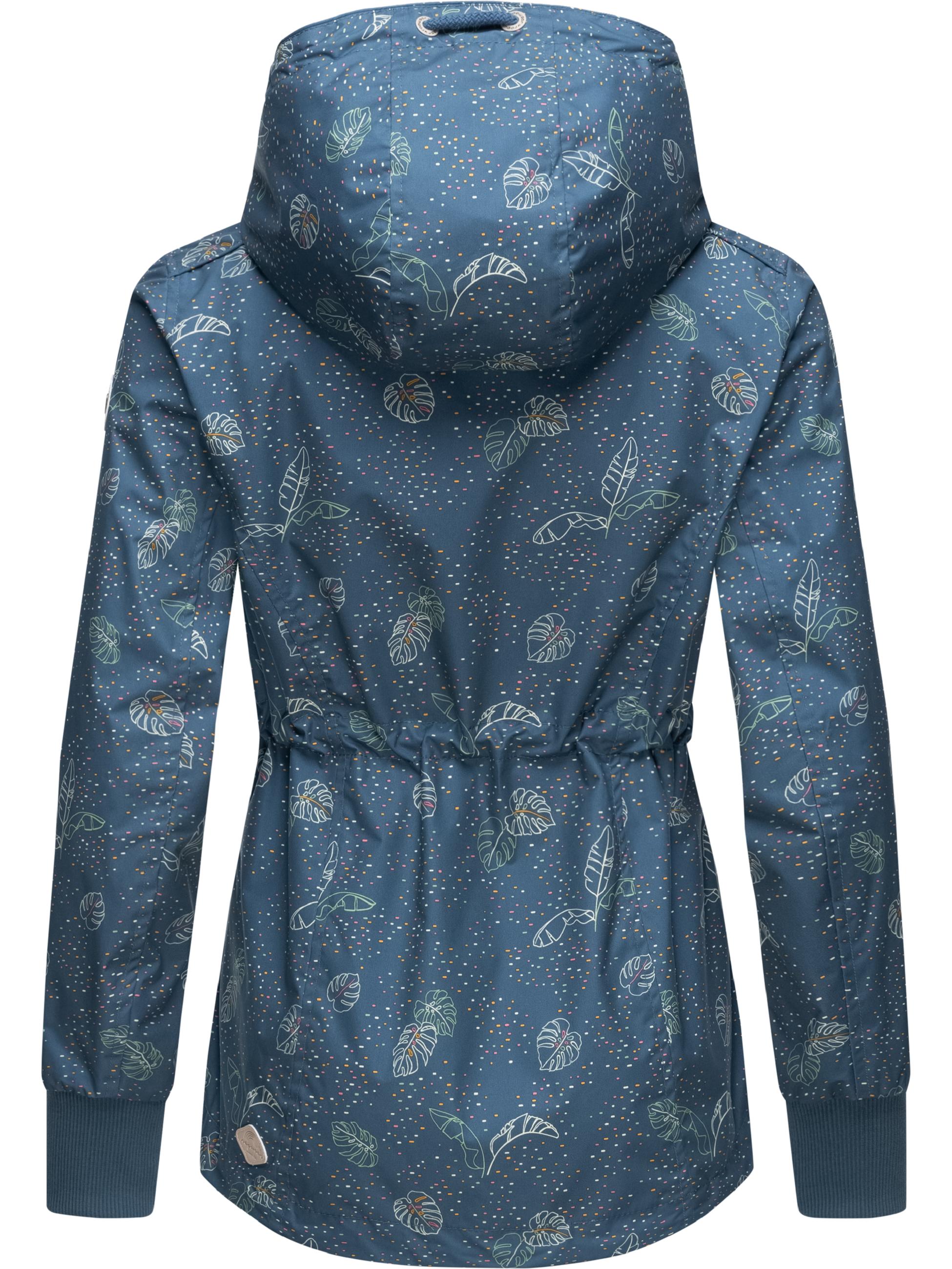 Leichte Übergangsjacke mit Kapuze "Danka Leaves" Blue22