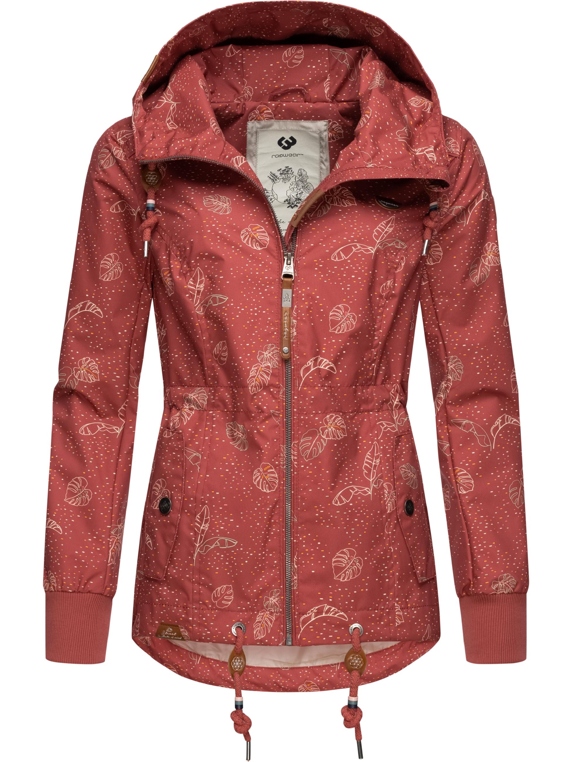 Leichte Übergangsjacke mit Kapuze "Danka Leaves" Rose22