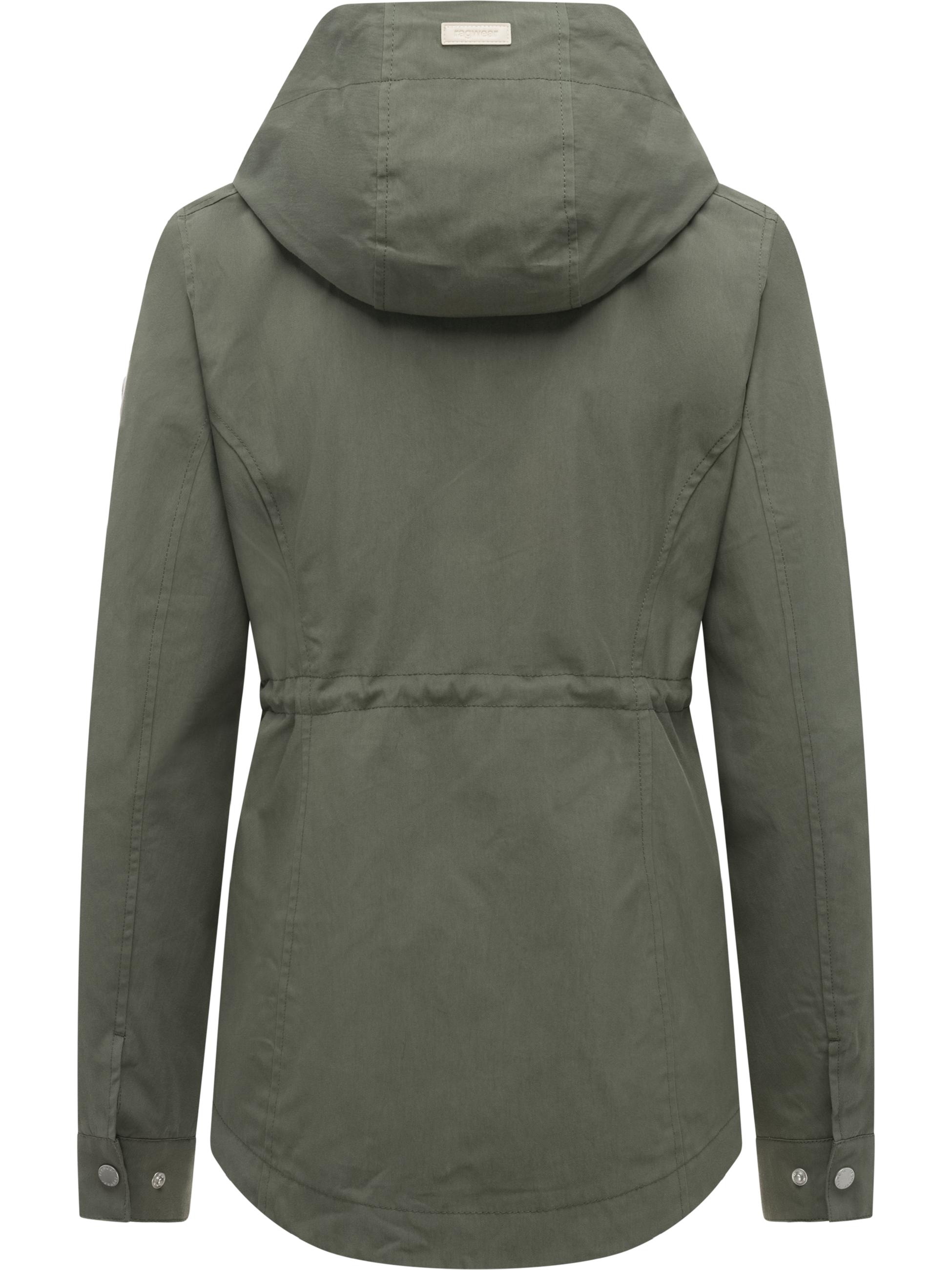 Übergangsjacke mit verstellbarer Kapuze "Dankira" Dark Olive