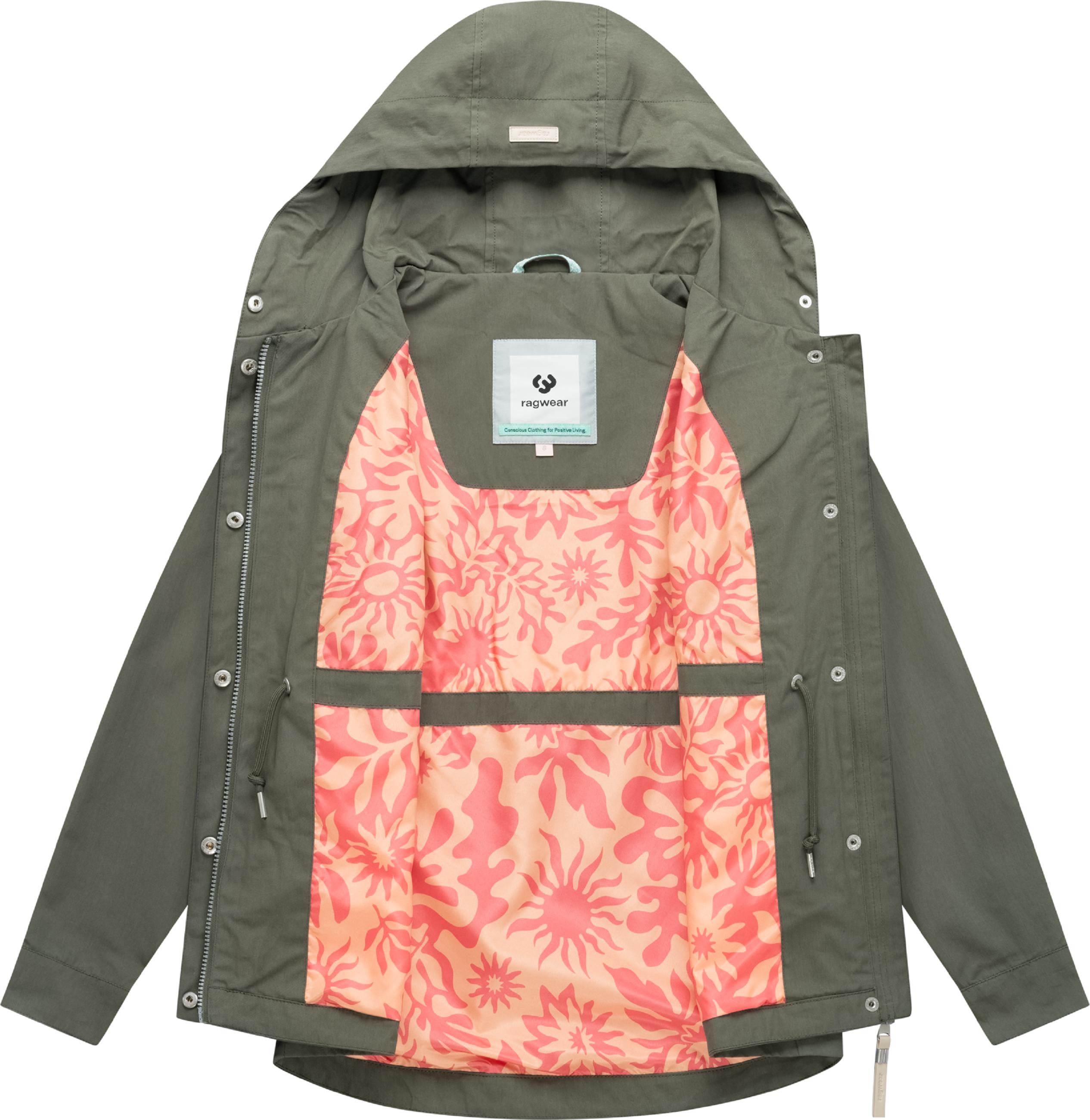 Übergangsjacke mit verstellbarer Kapuze "Dankira" Dark Olive