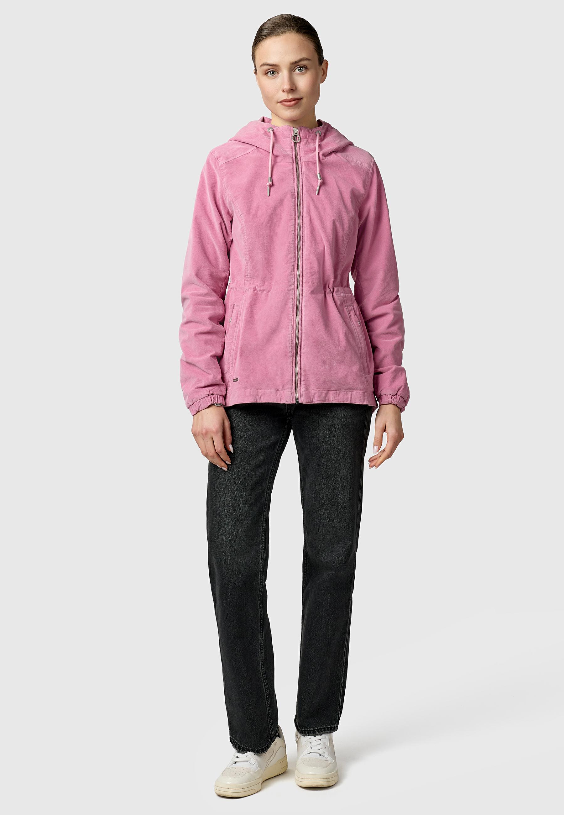 Übergangsjacke mit verstellbarer Kapuze "Dankka Cordy YOUMODO" Dusty Rose