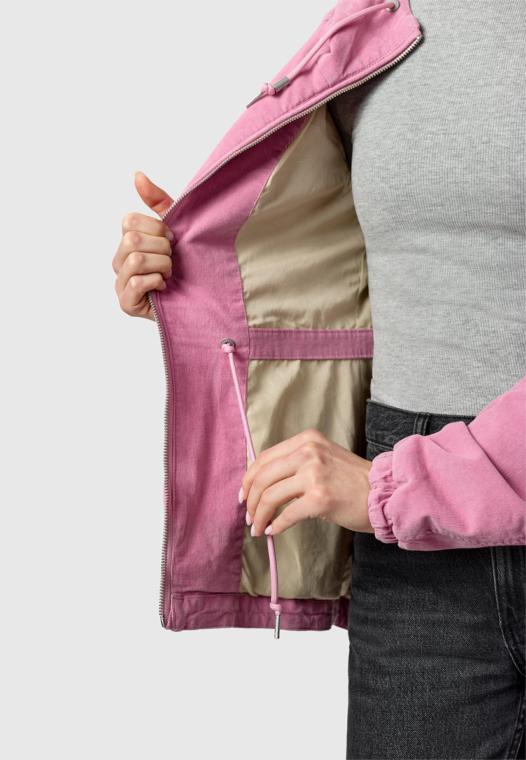 Übergangsjacke mit verstellbarer Kapuze "Dankka Cordy YOUMODO" Dusty Rose