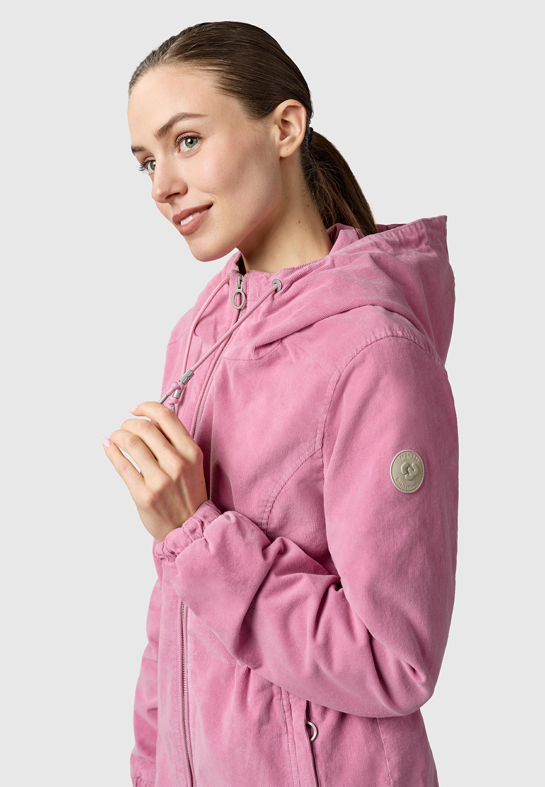 Übergangsjacke mit verstellbarer Kapuze "Dankka Cordy YOUMODO" Dusty Rose
