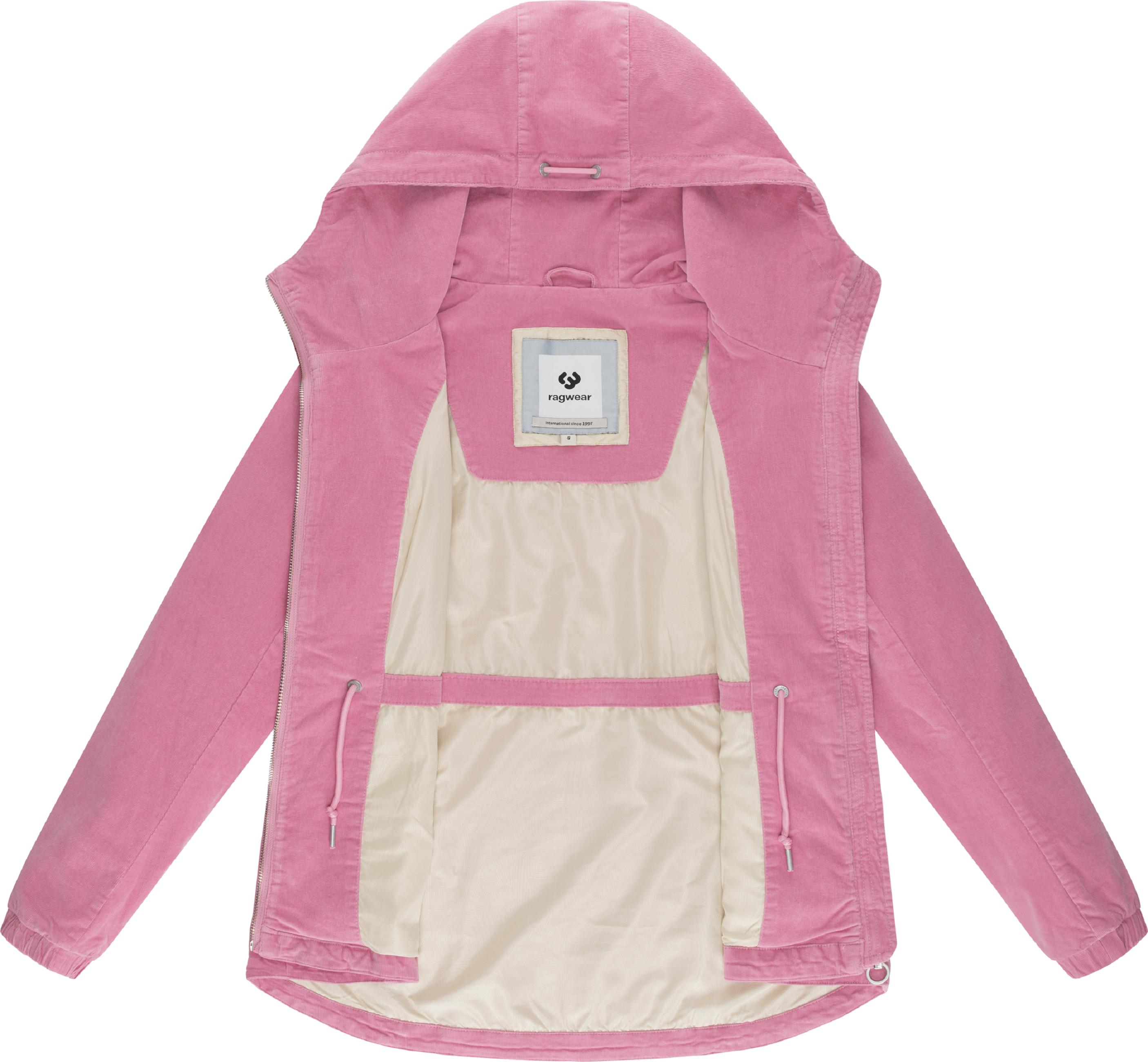 Übergangsjacke mit verstellbarer Kapuze "Dankka Cordy YOUMODO" Dusty Rose