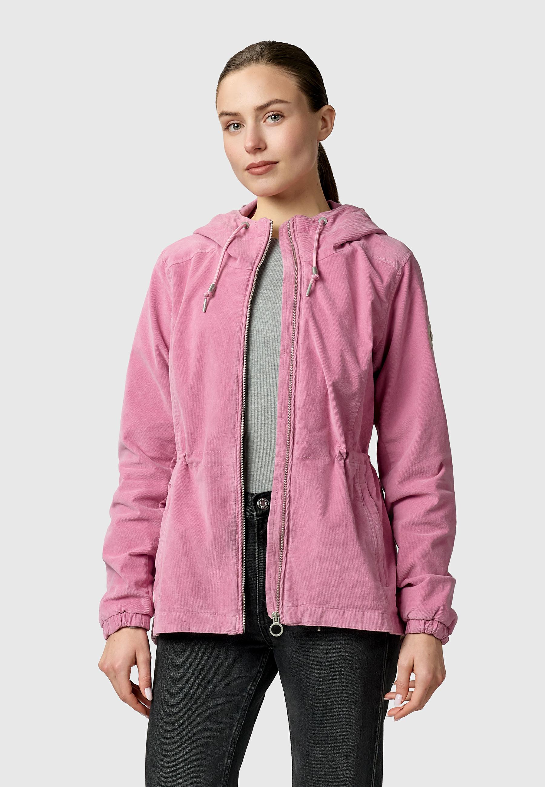 Übergangsjacke mit verstellbarer Kapuze "Dankka Cordy YOUMODO" Dusty Rose