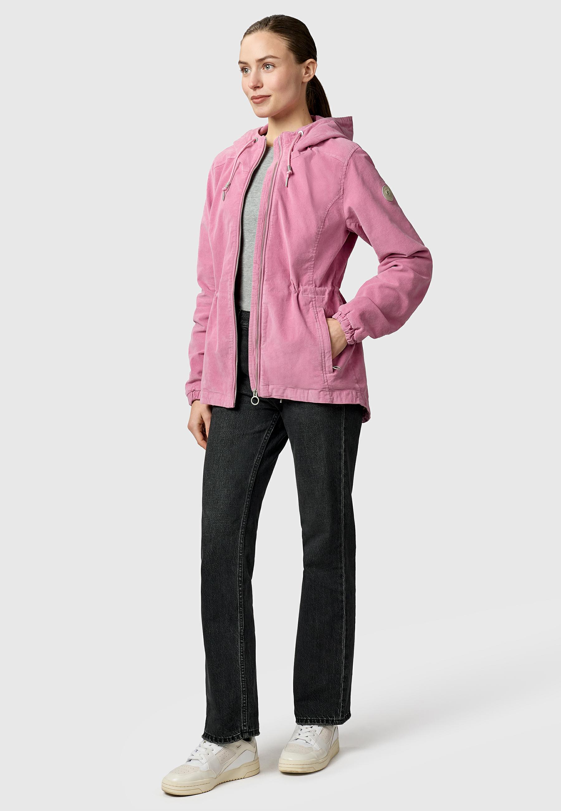 Übergangsjacke mit verstellbarer Kapuze "Dankka Cordy YOUMODO" Dusty Rose