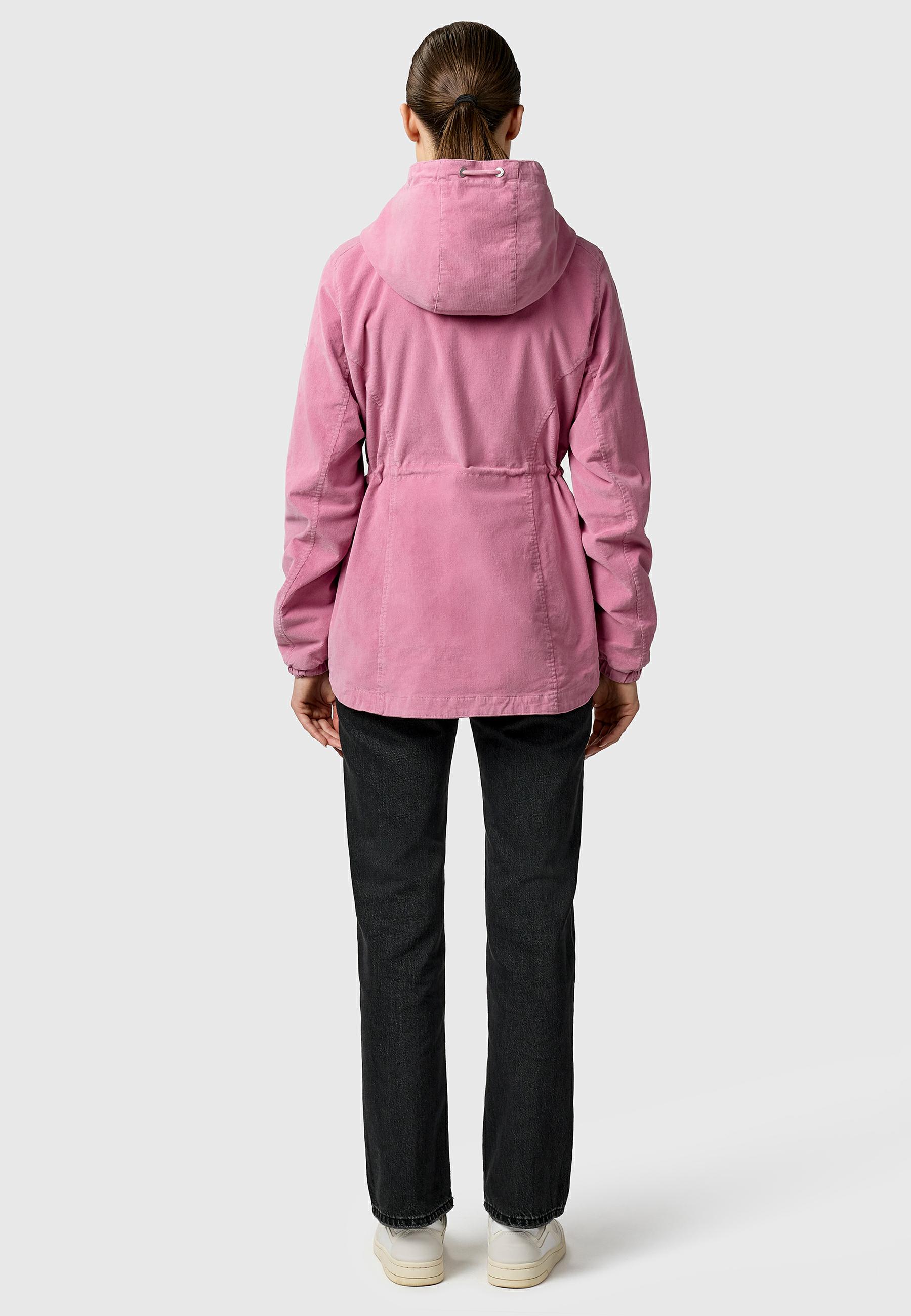 Übergangsjacke mit verstellbarer Kapuze "Dankka Cordy YOUMODO" Dusty Rose