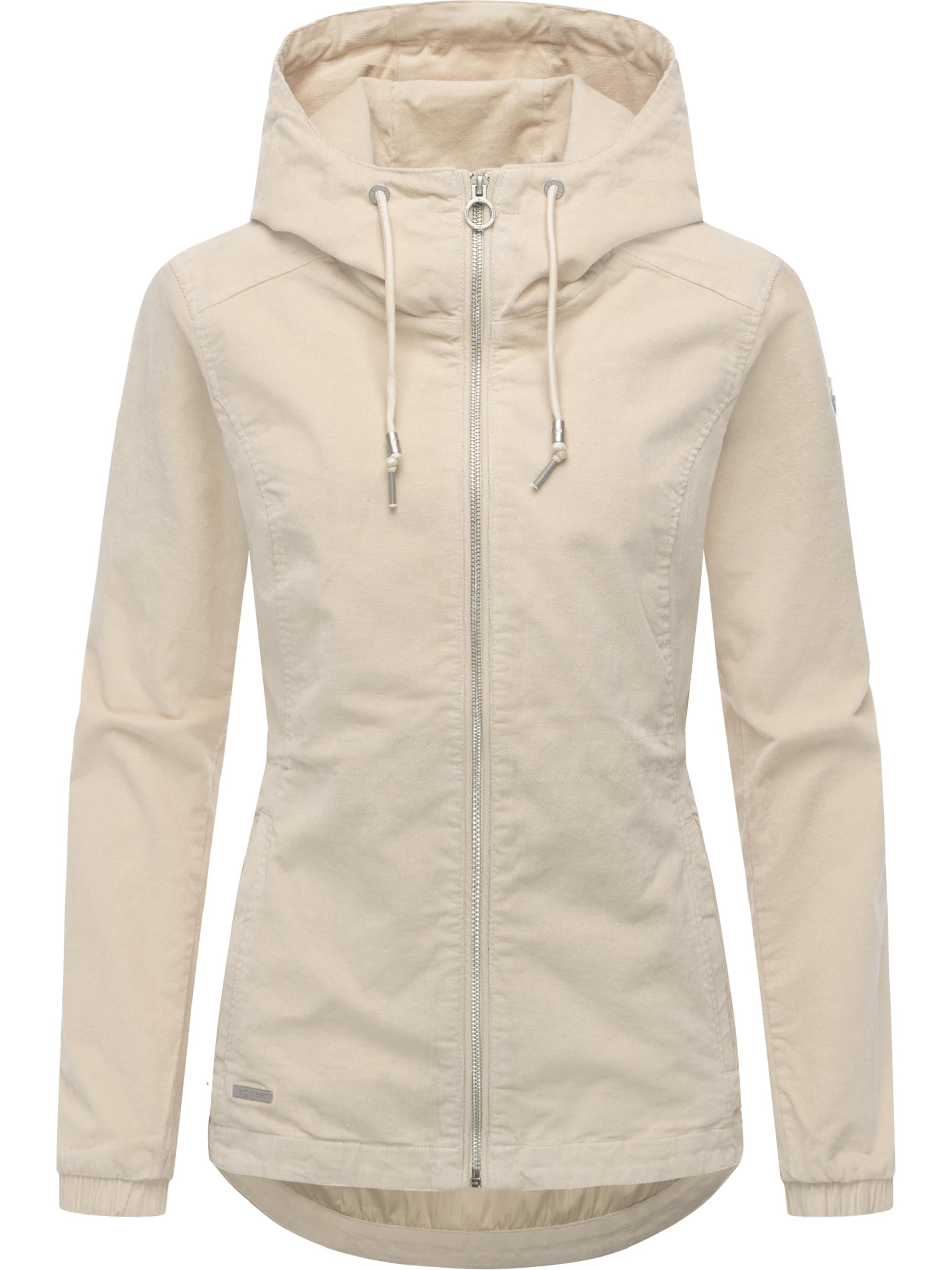 Übergangsjacke mit verstellbarer Kapuze "Dankka Cordy YOUMODO" Ecru