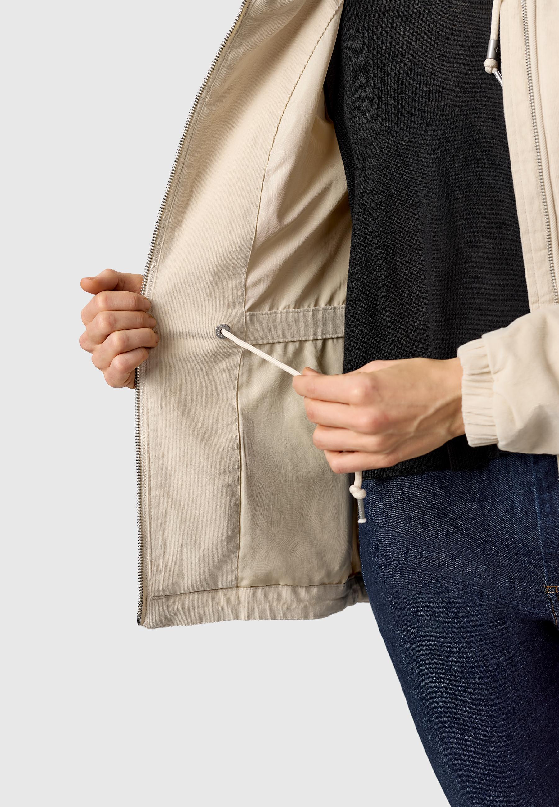 Übergangsjacke mit verstellbarer Kapuze "Dankka Cordy YOUMODO" Ecru