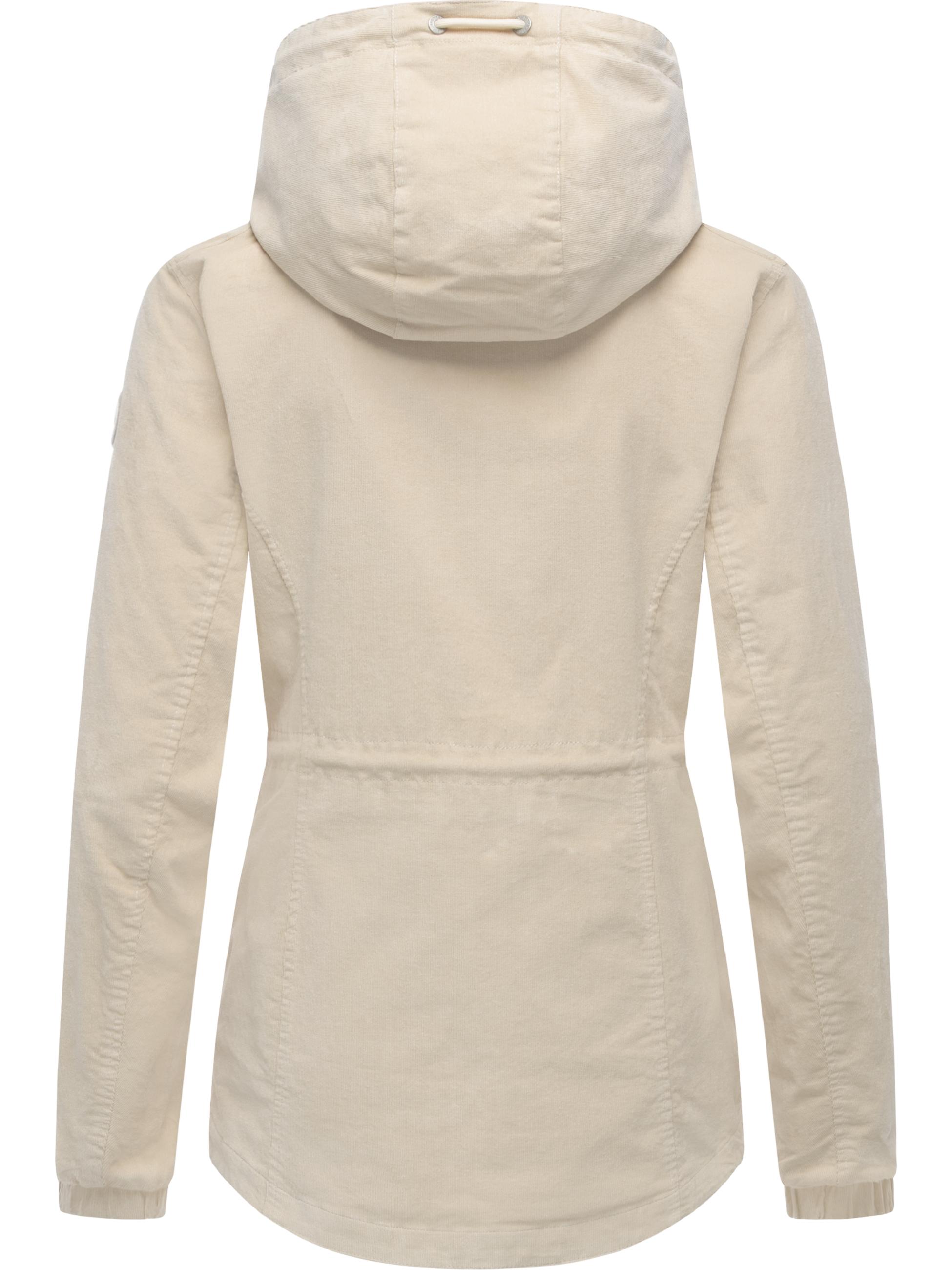Übergangsjacke mit verstellbarer Kapuze "Dankka Cordy YOUMODO" Ecru