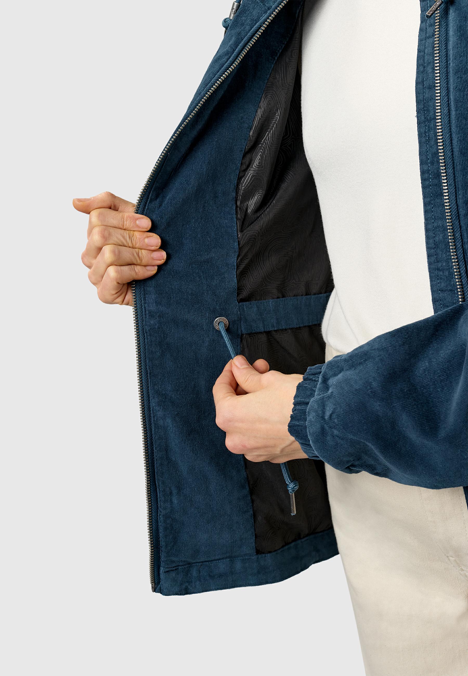 Übergangsjacke mit verstellbarer Kapuze "Dankka Cordy YOUMODO" Petrol