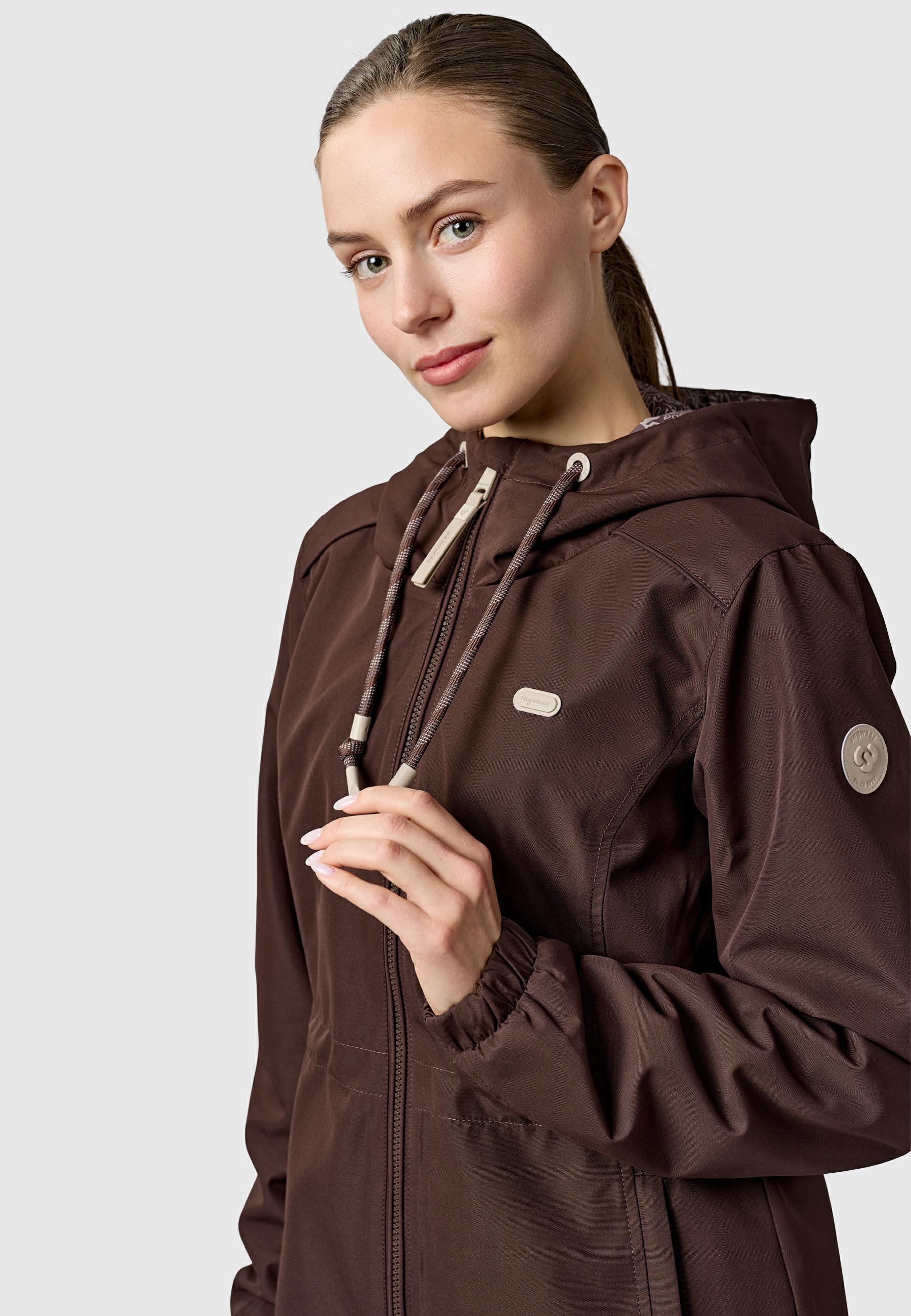 Wasserdichte und atmungsaktive Übergangsjacke "Dankka" Dark Choco