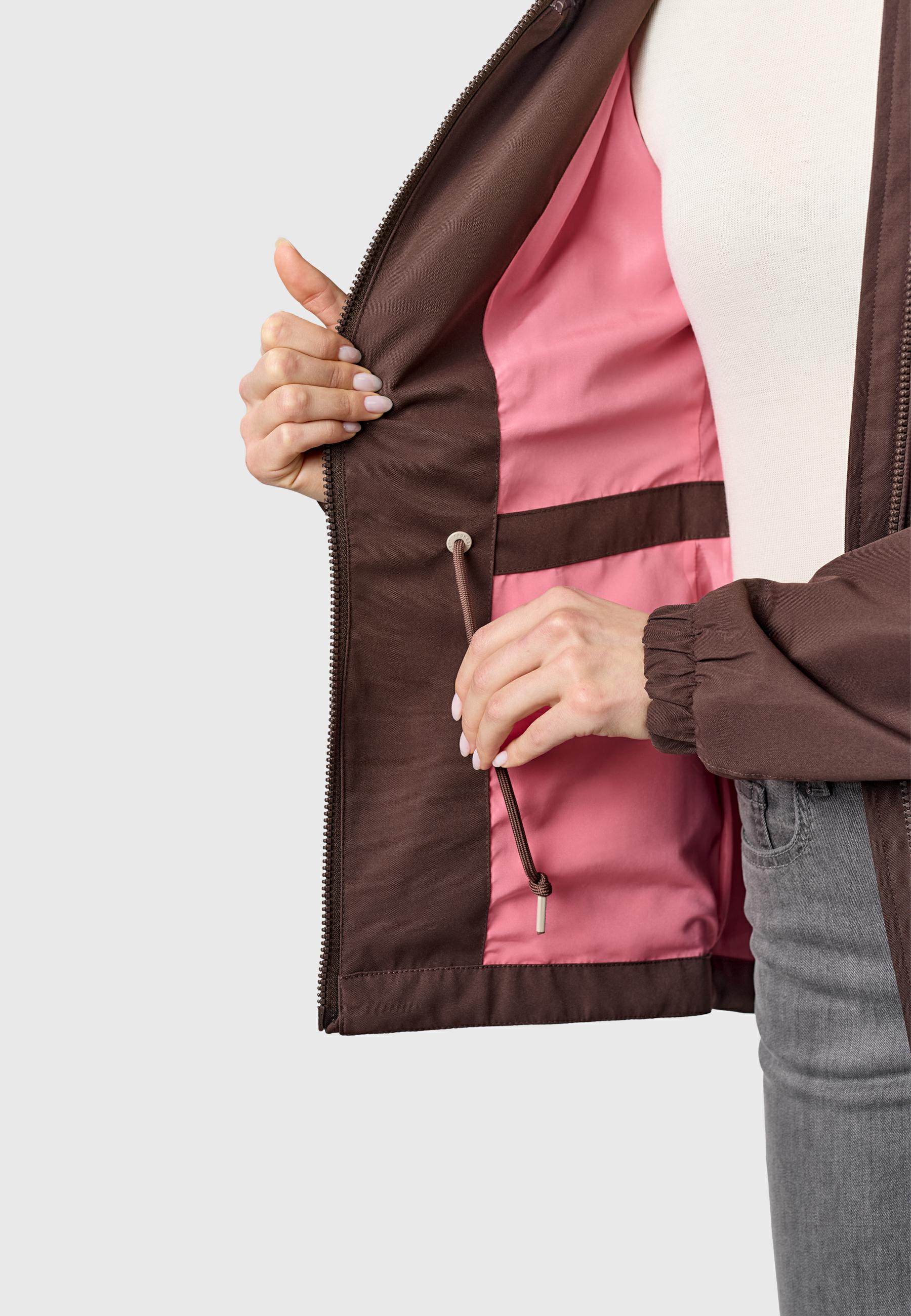 Wasserdichte und atmungsaktive Übergangsjacke "Dankka" Dark Choco