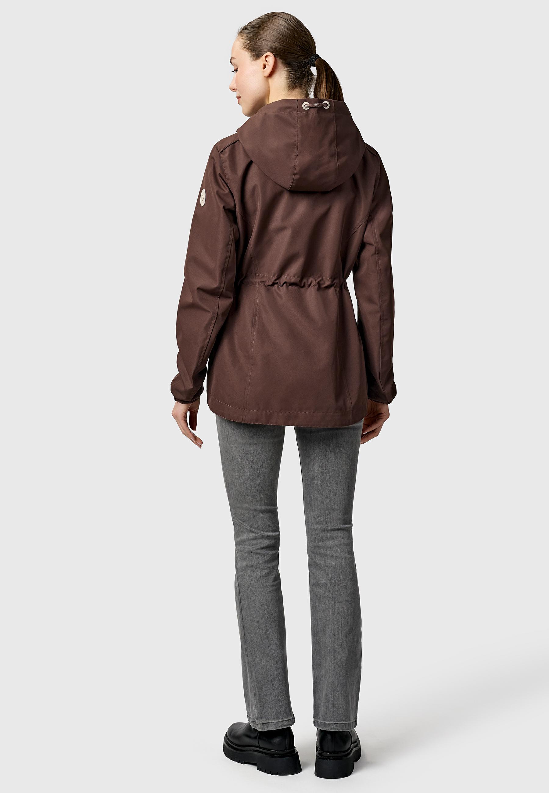 Wasserdichte und atmungsaktive Übergangsjacke "Dankka" Dark Choco