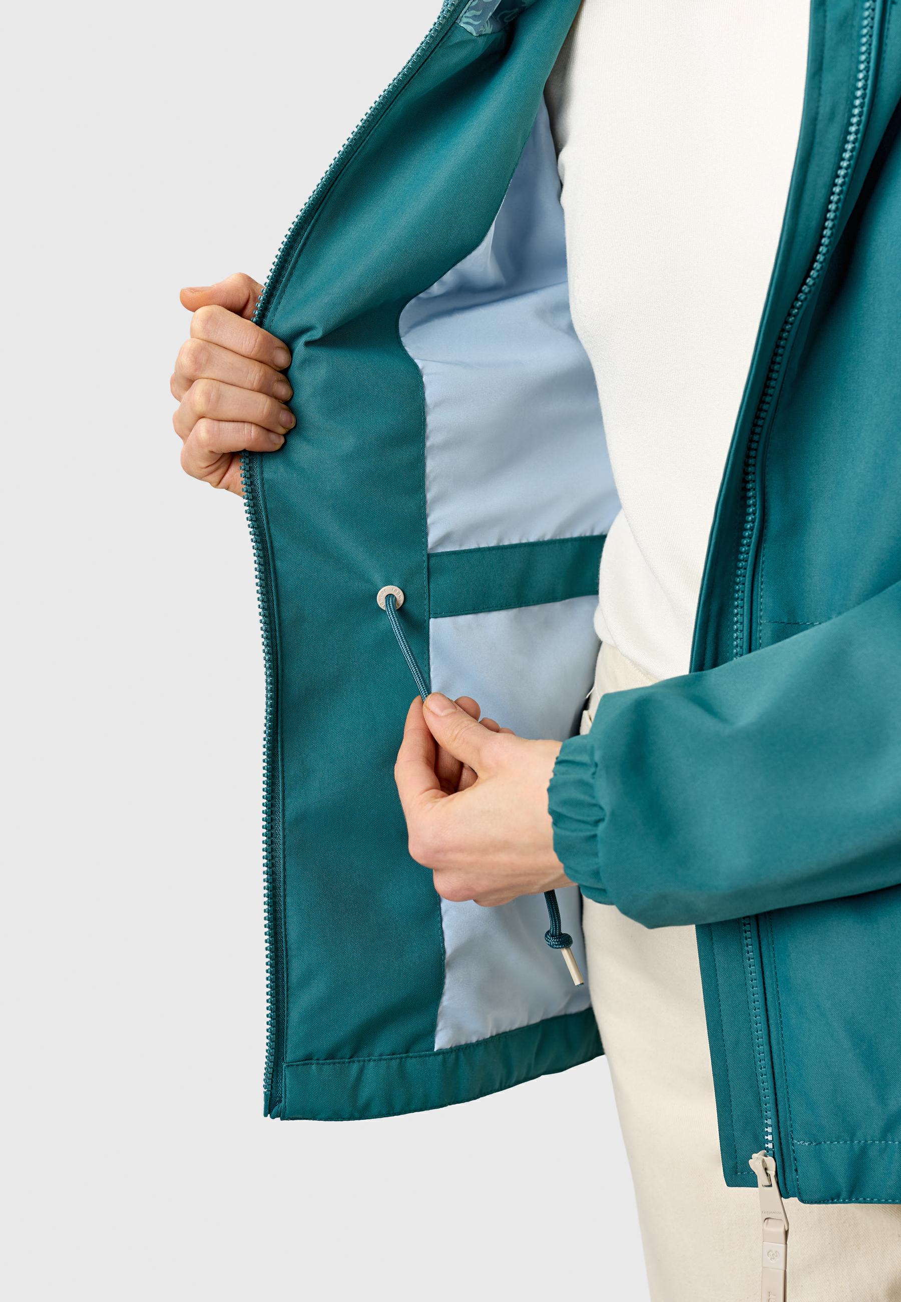 Wasserdichte und atmungsaktive Übergangsjacke "Dankka" Ocean Green
