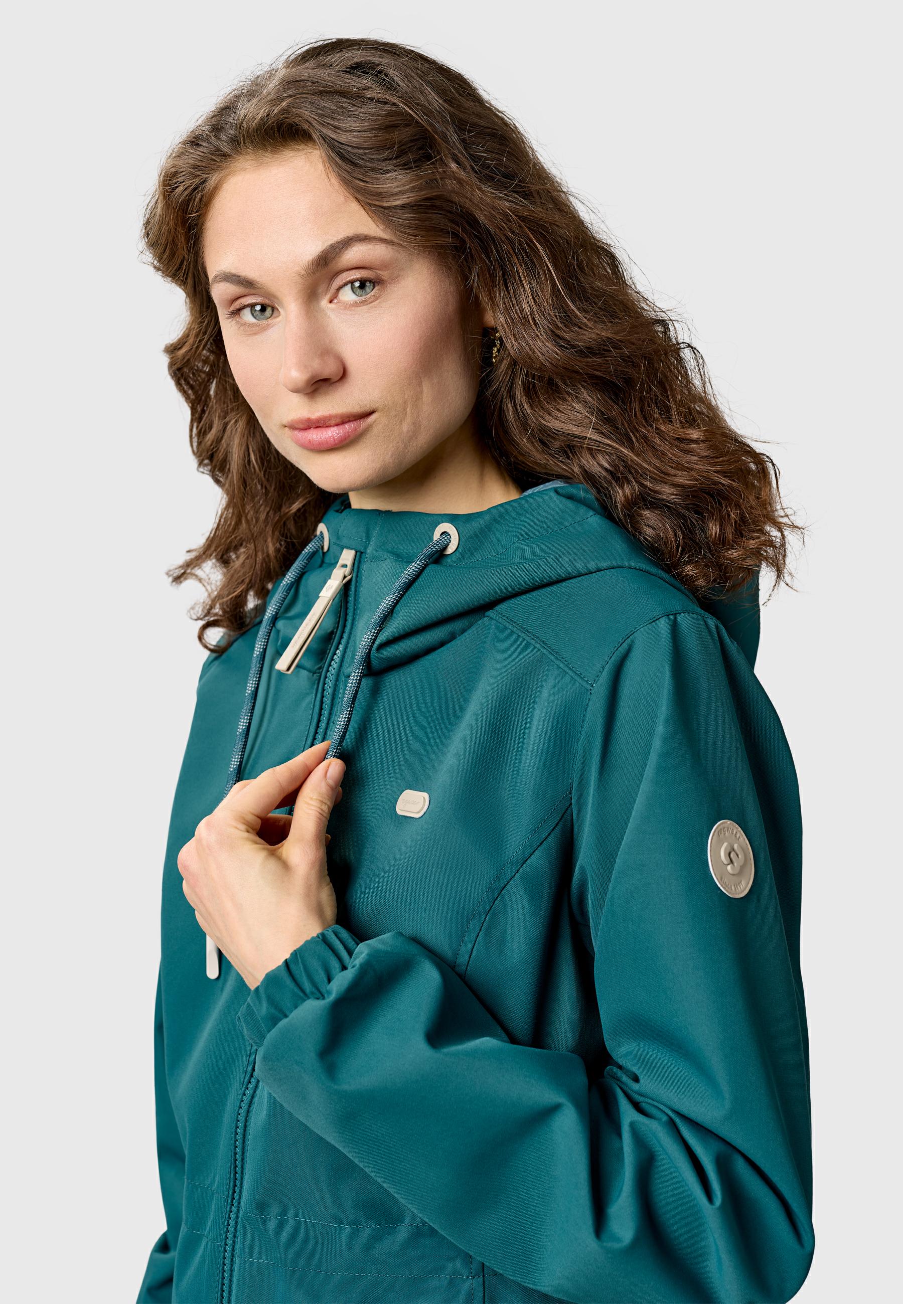 Wasserdichte und atmungsaktive Übergangsjacke "Dankka" Ocean Green